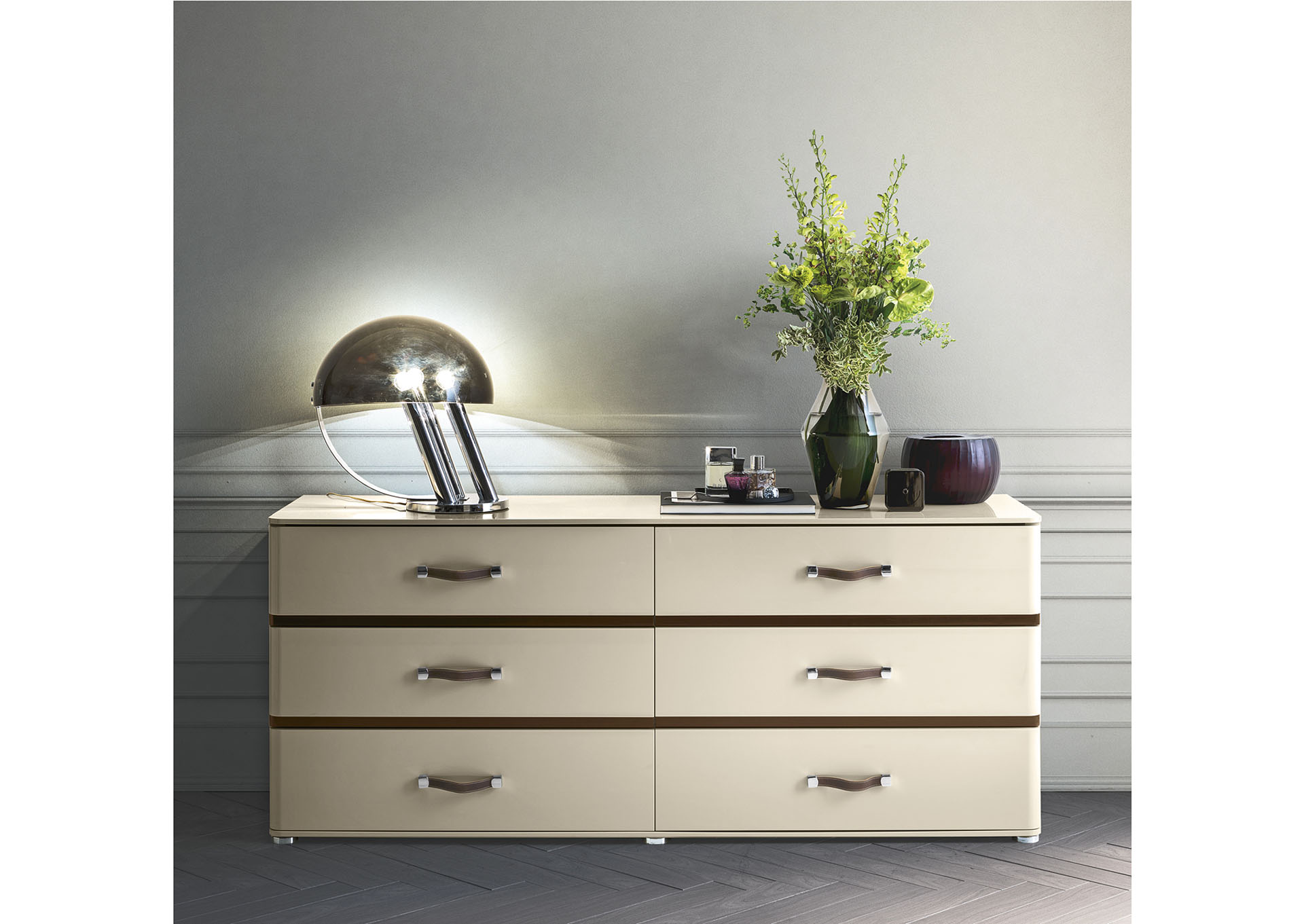 Altea Beige & Brown Double Dresser,ESF Wholesale Furniture