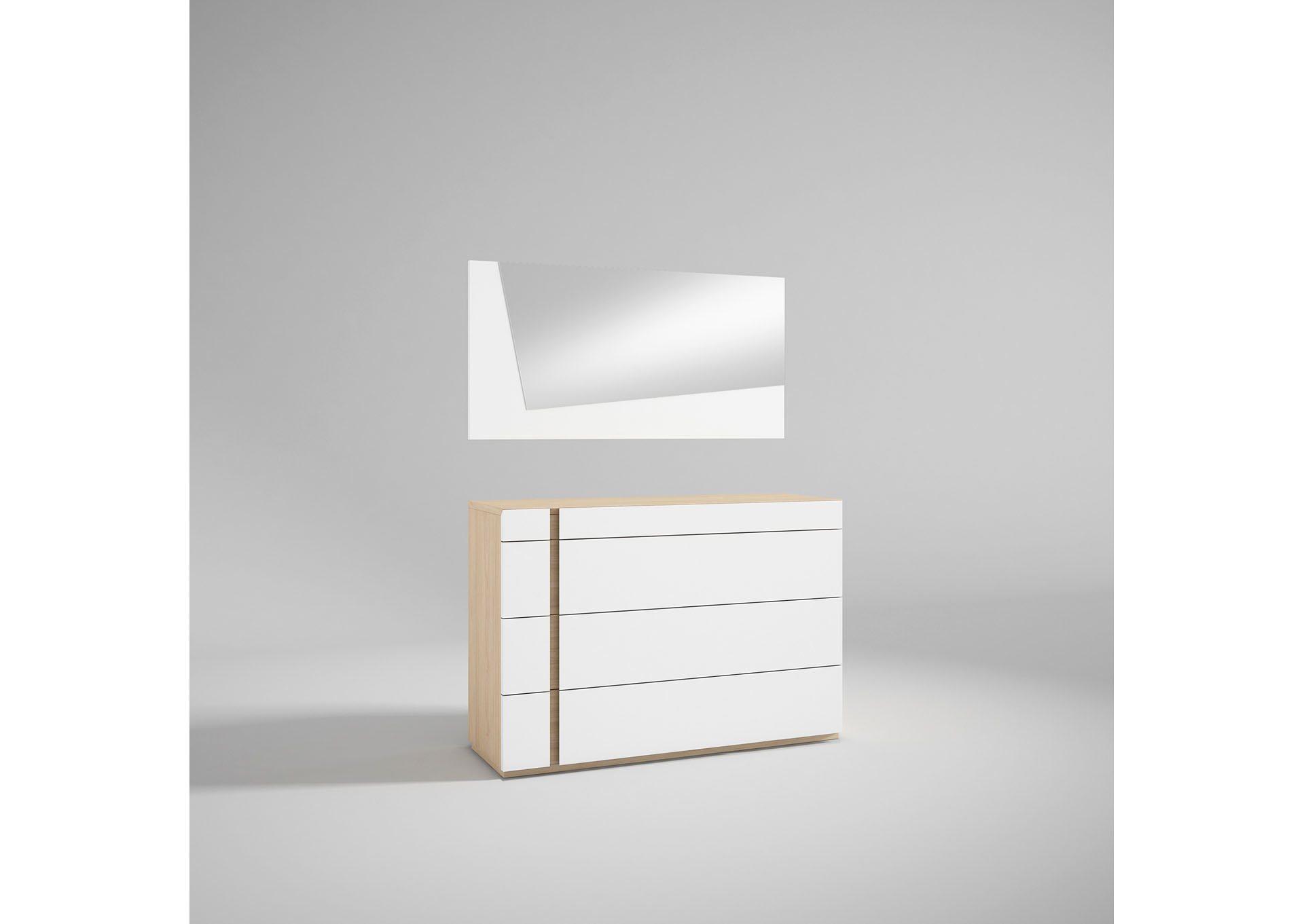 Anna Beige & White Single Dresser,ESF Wholesale Furniture