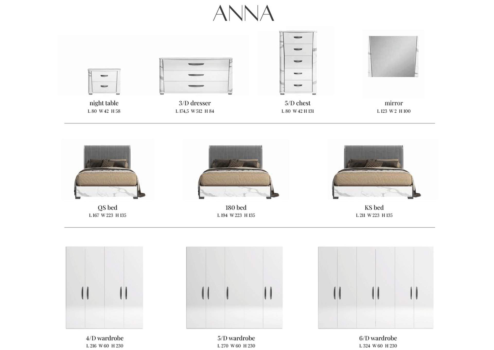 Anna Status Bed SET,ESF Wholesale Furniture