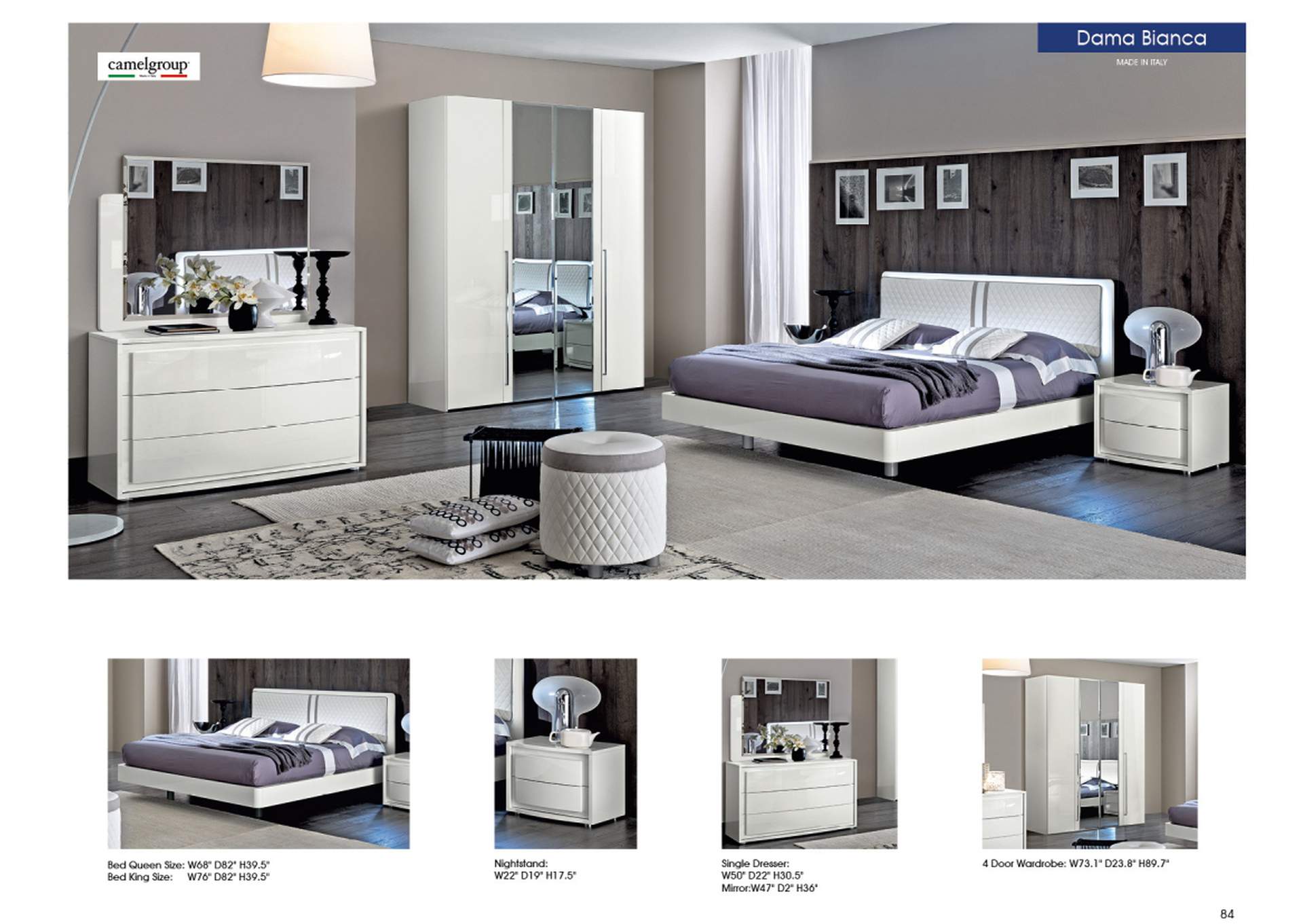 Dama Bianca Bed SET,ESF Wholesale Furniture