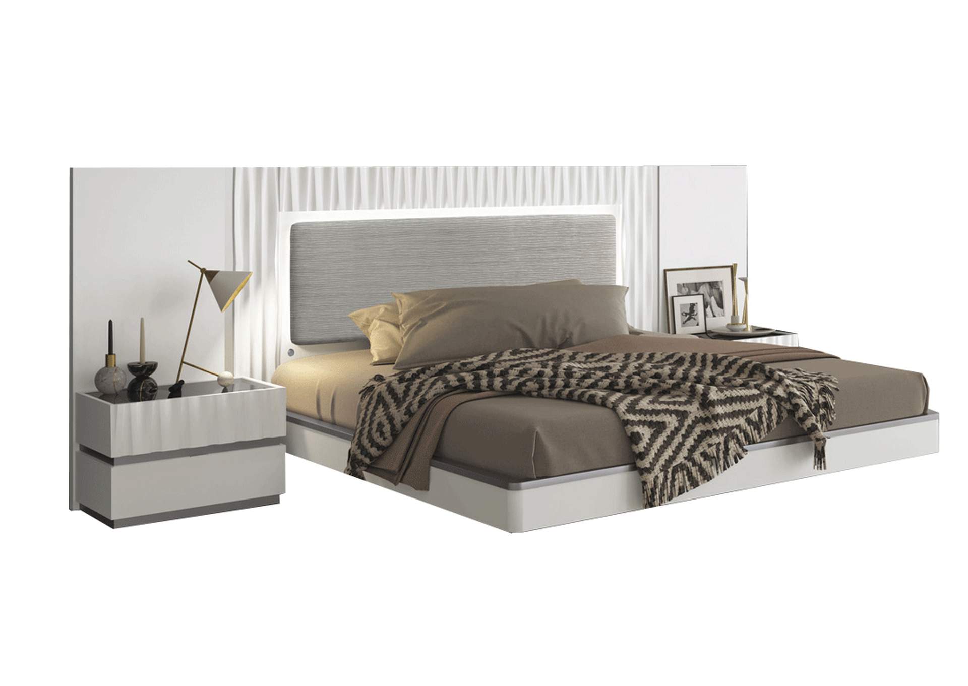 Marina White Bed SET,ESF Wholesale Furniture