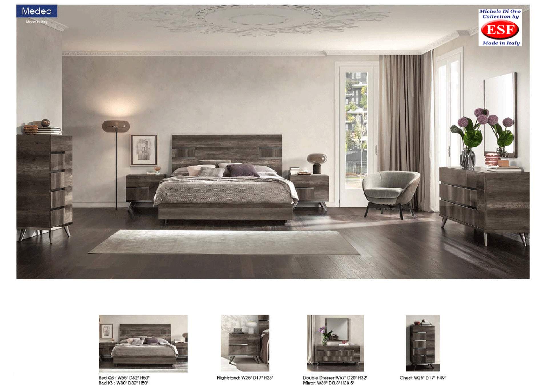 Medea Bed SET,ESF Wholesale Furniture