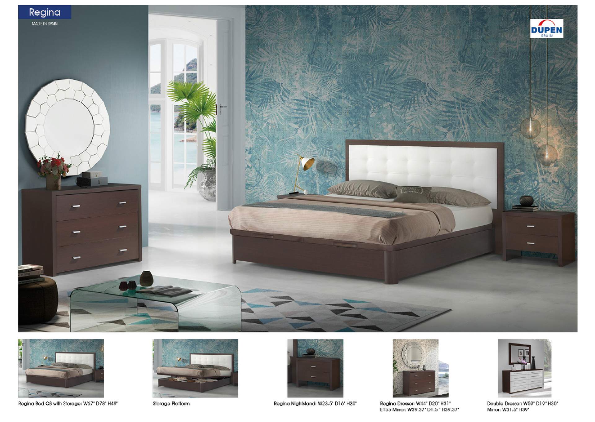 Regina Bed with Storage SET,ESF Wholesale Furniture