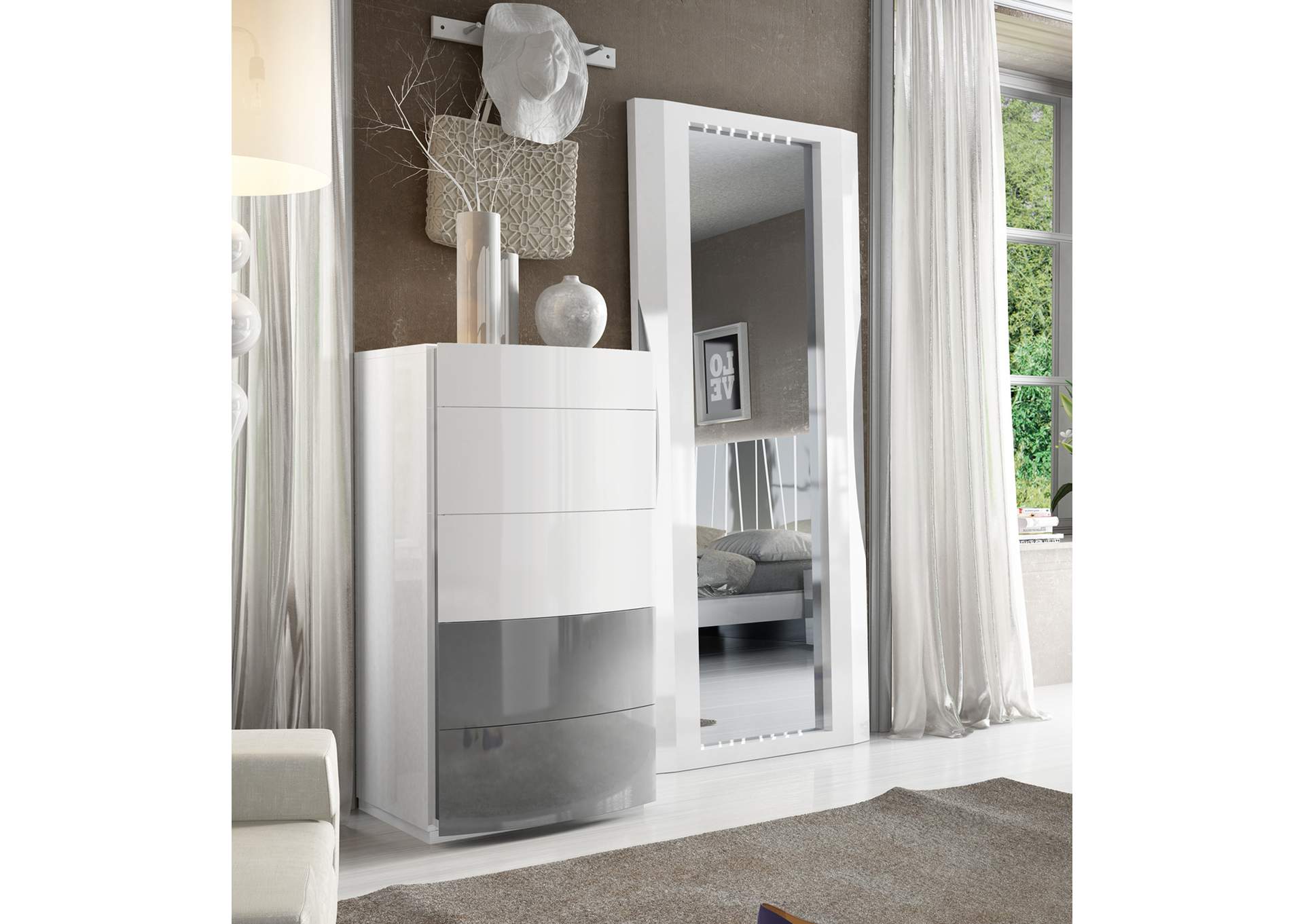 Ronda King Bed Size Dali with Storage,ESF Wholesale Furniture