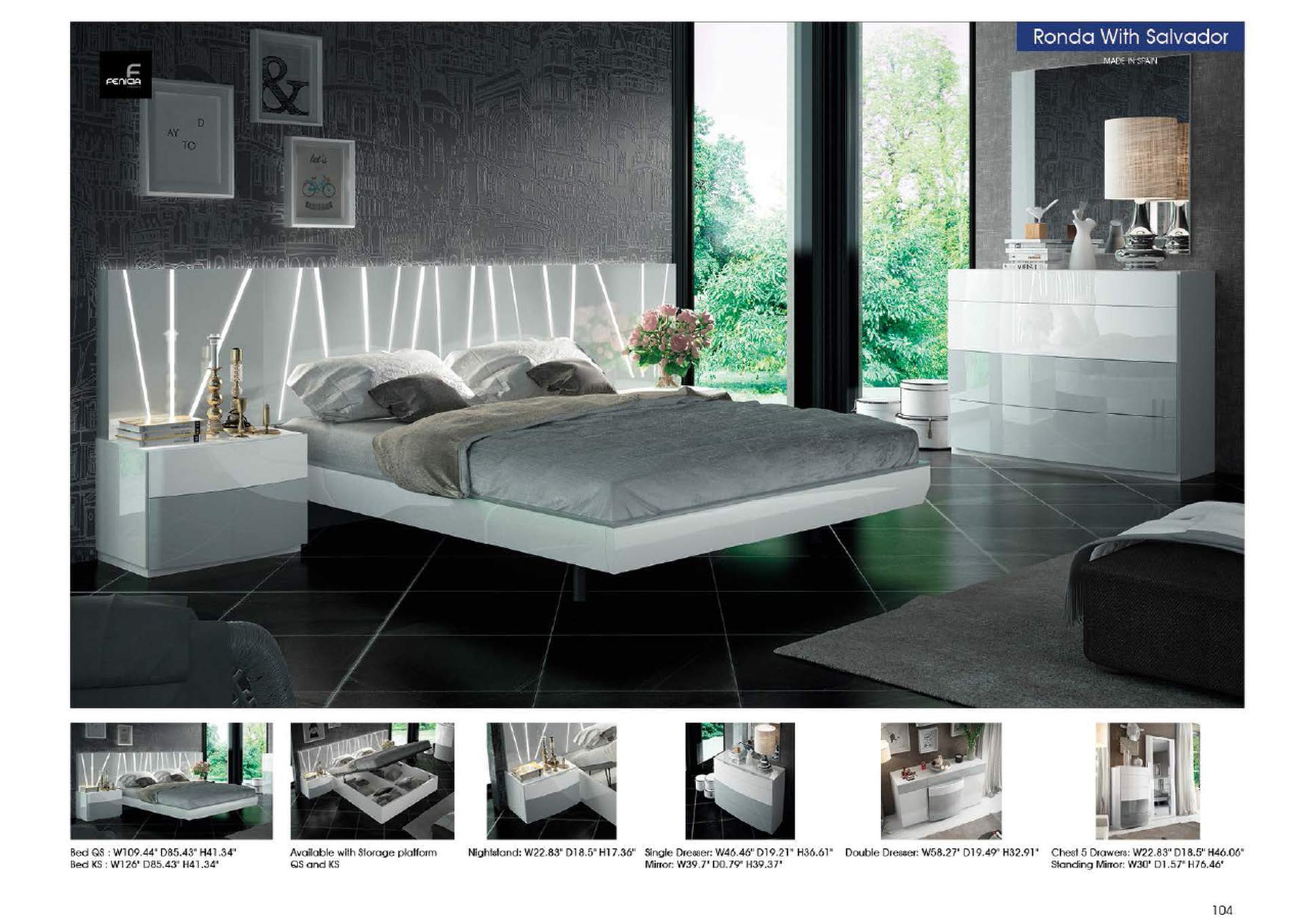 Ronda Salvador Bed SET,ESF Wholesale Furniture