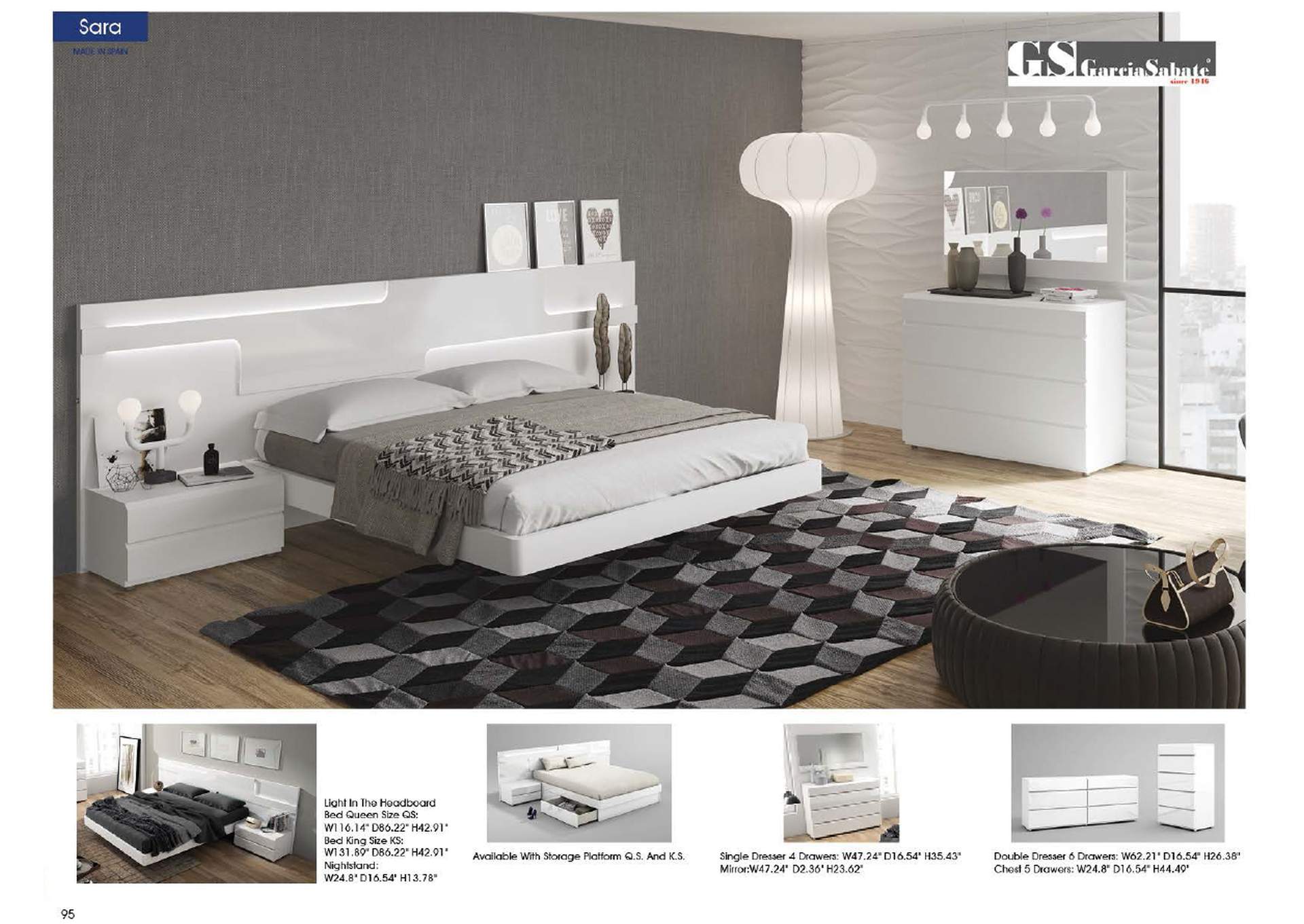 Sara Bed SET,ESF Wholesale Furniture