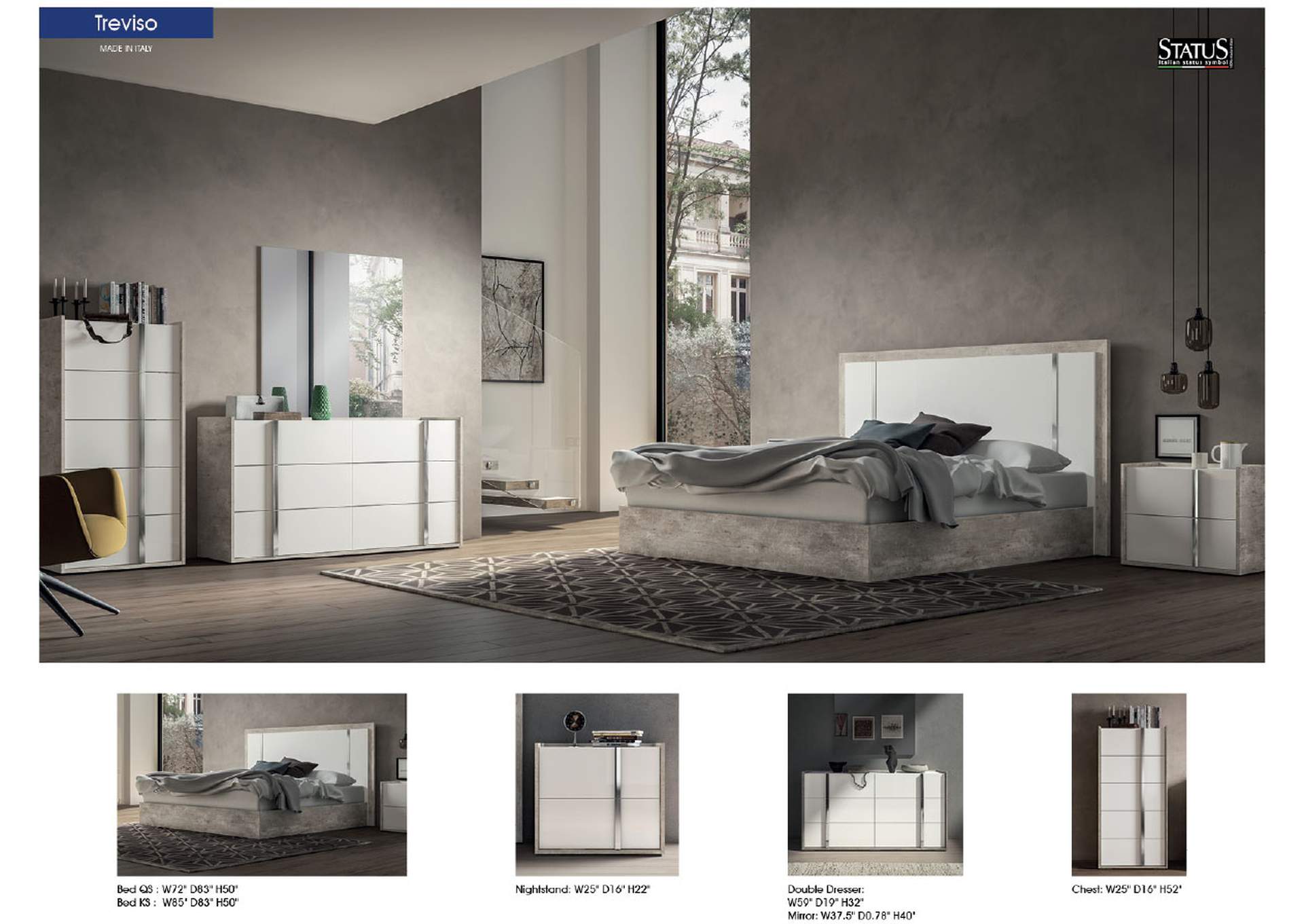 Treviso Bed SET,ESF Wholesale Furniture