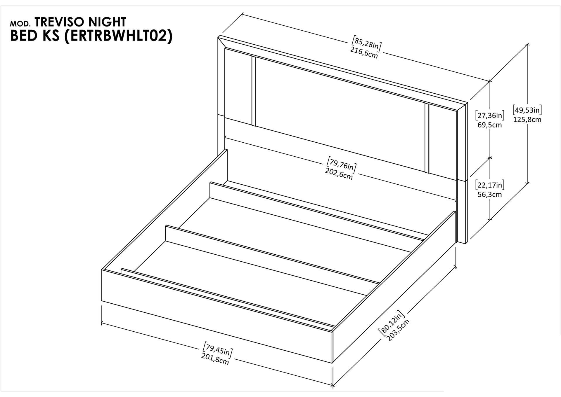 Treviso Bed SET,ESF Wholesale Furniture