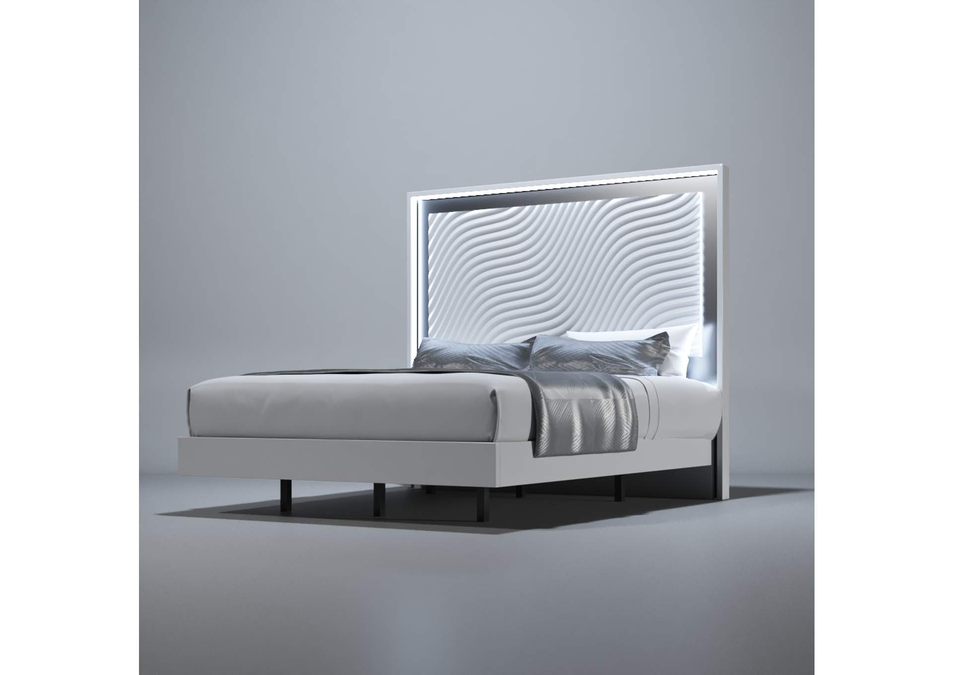 Wave Bed White SET,ESF Wholesale Furniture