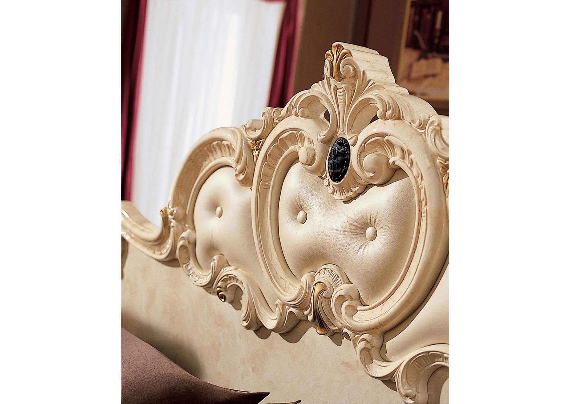 Barocco Bed Ivory, Camel Group Italy SET,ESF Wholesale Furniture