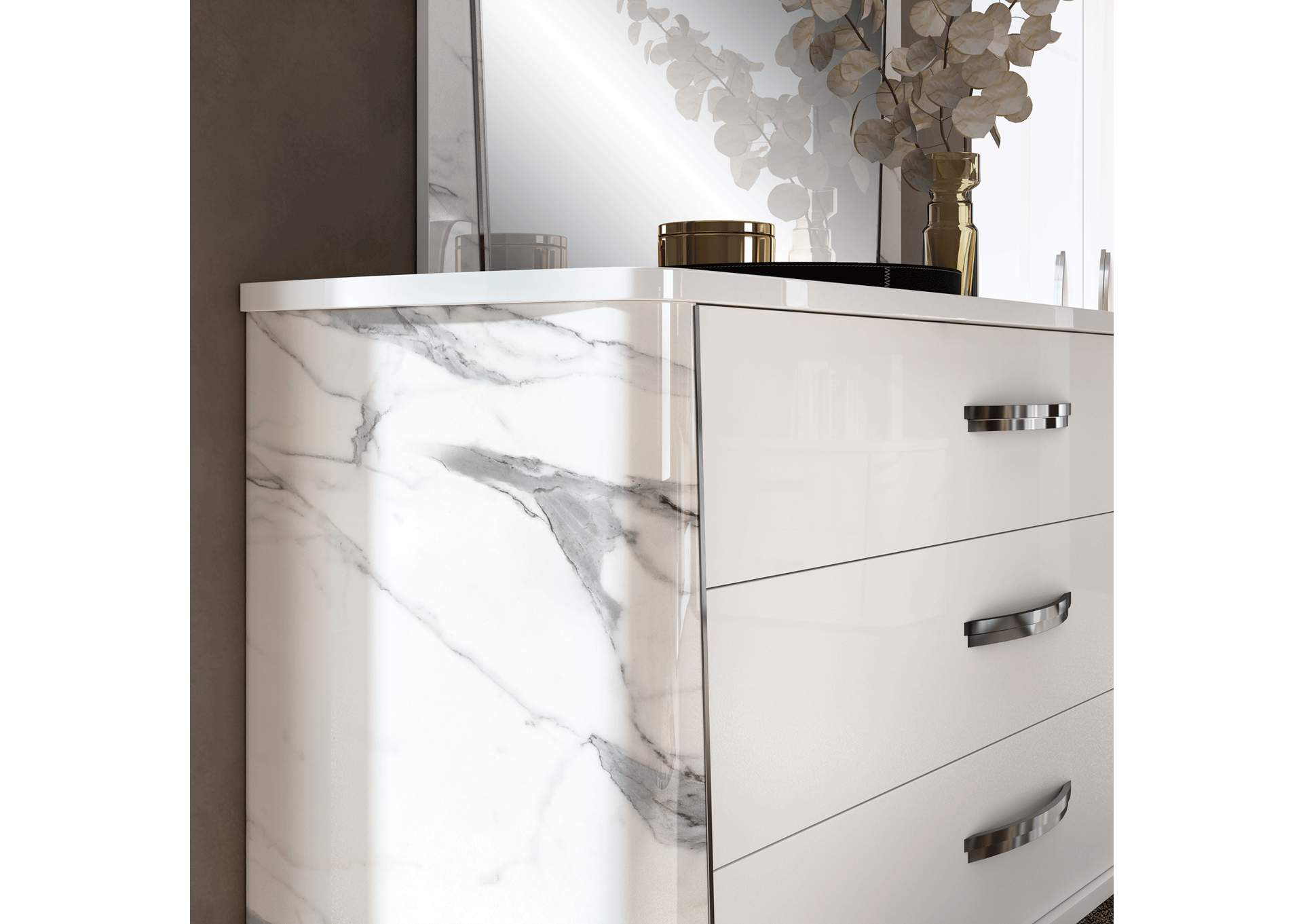 Anna Status Dresser - Mirror SET,ESF Wholesale Furniture