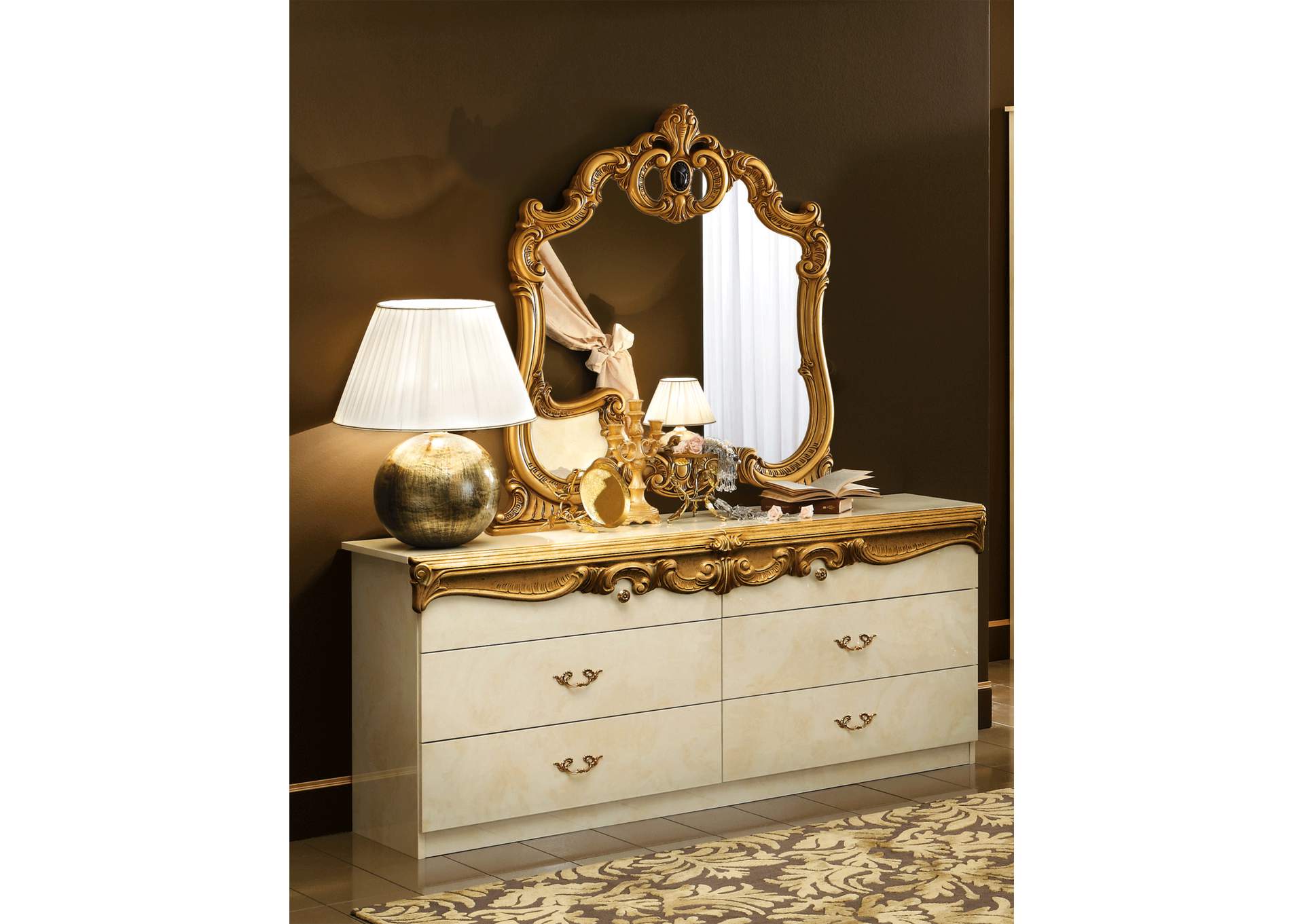 Barocco Dressers Ivory - Gold SET,ESF Wholesale Furniture
