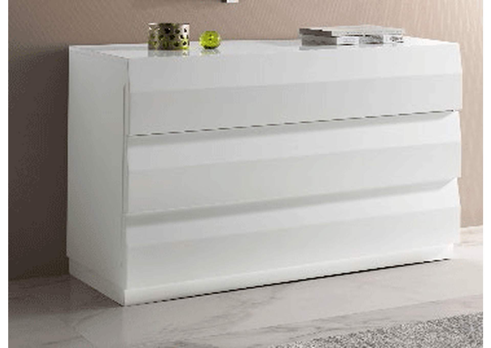 C-152 White Dresser & E-100 Mirror SET,ESF Wholesale Furniture