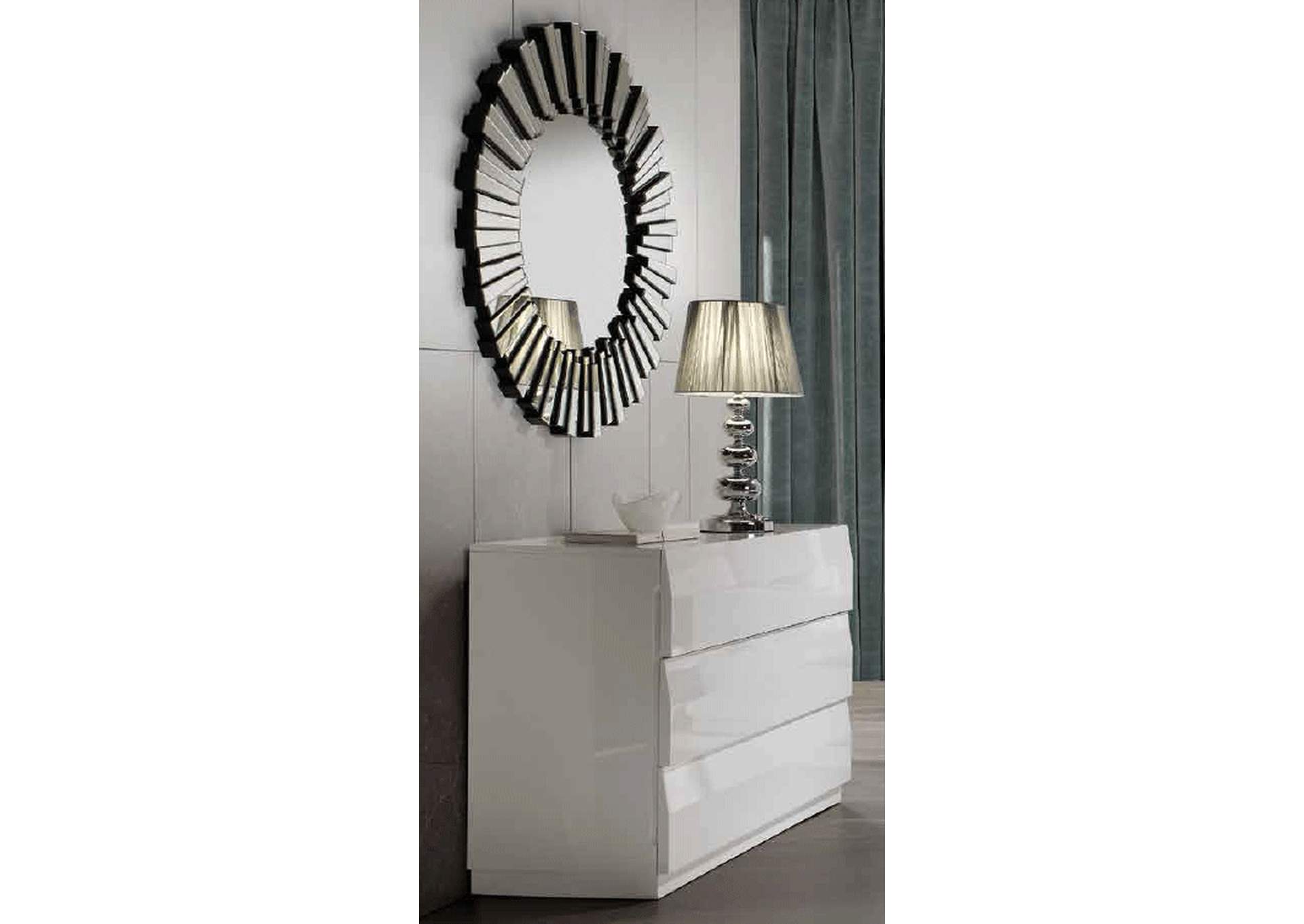 C-152 White Dresser & E-100 Mirror SET,ESF Wholesale Furniture