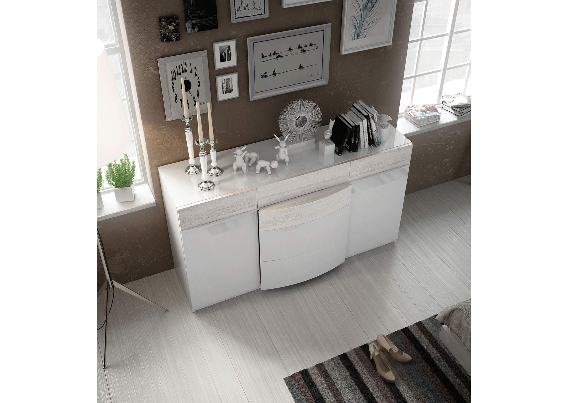 White Cordoba Standing Mirror 0350,ESF Wholesale Furniture