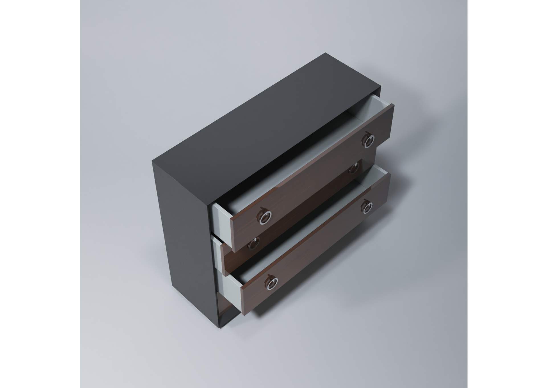 Emporio Black Dresser / Mirror SET,ESF Wholesale Furniture