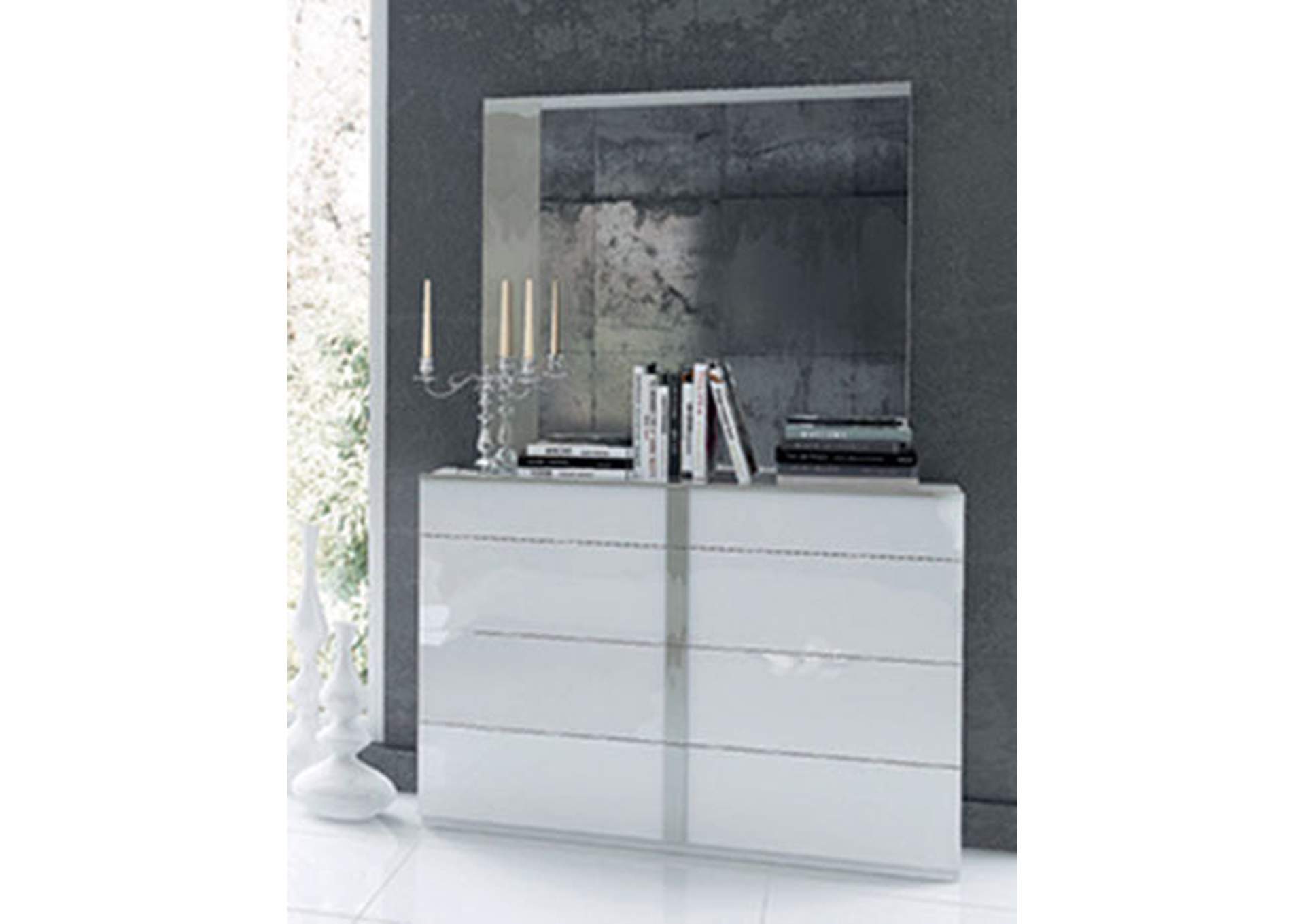 White, Grey/Silver Granada Standing Mirror,ESF Wholesale Furniture
