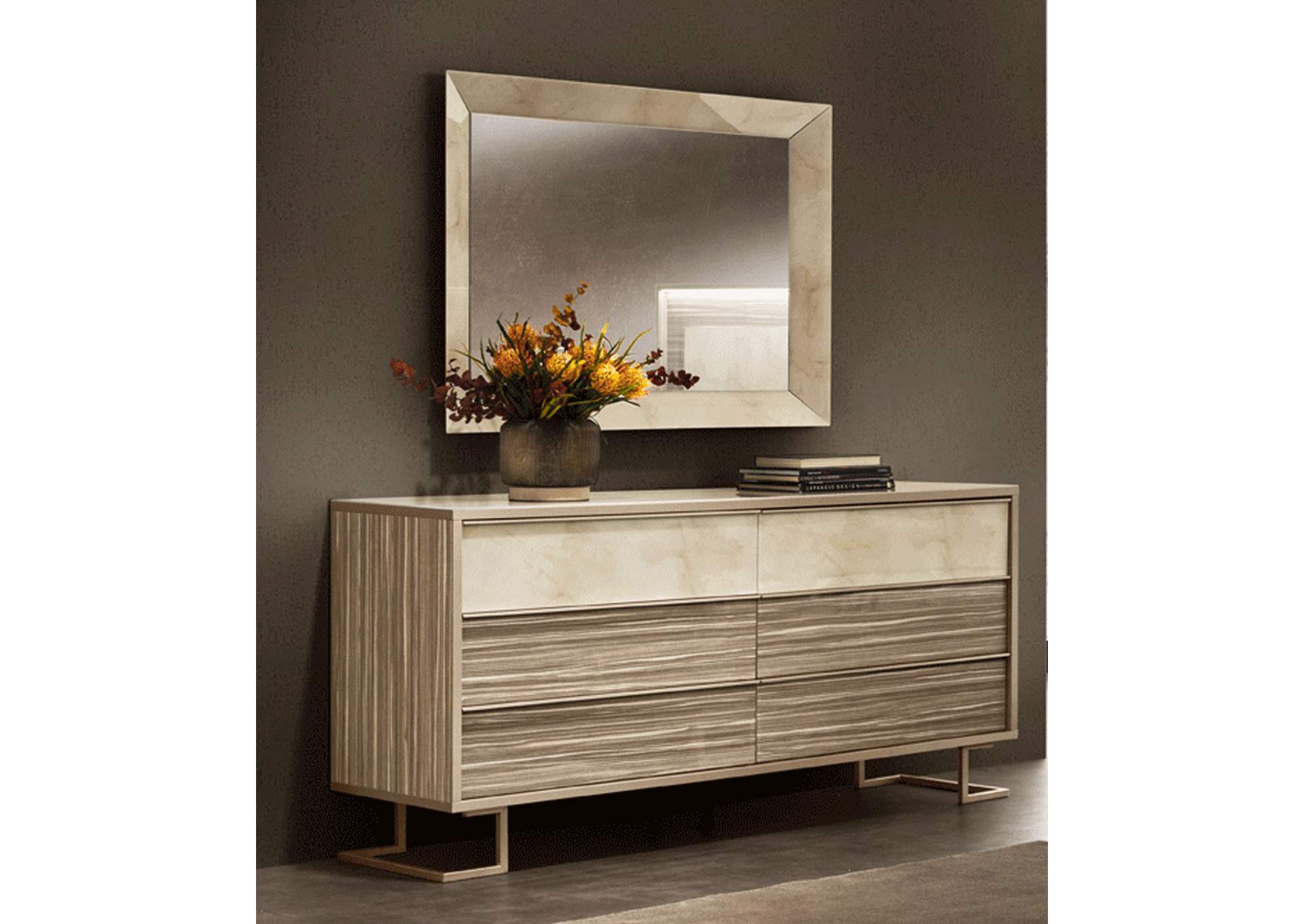 Luce Double Dresser / Mirror SET,ESF Wholesale Furniture
