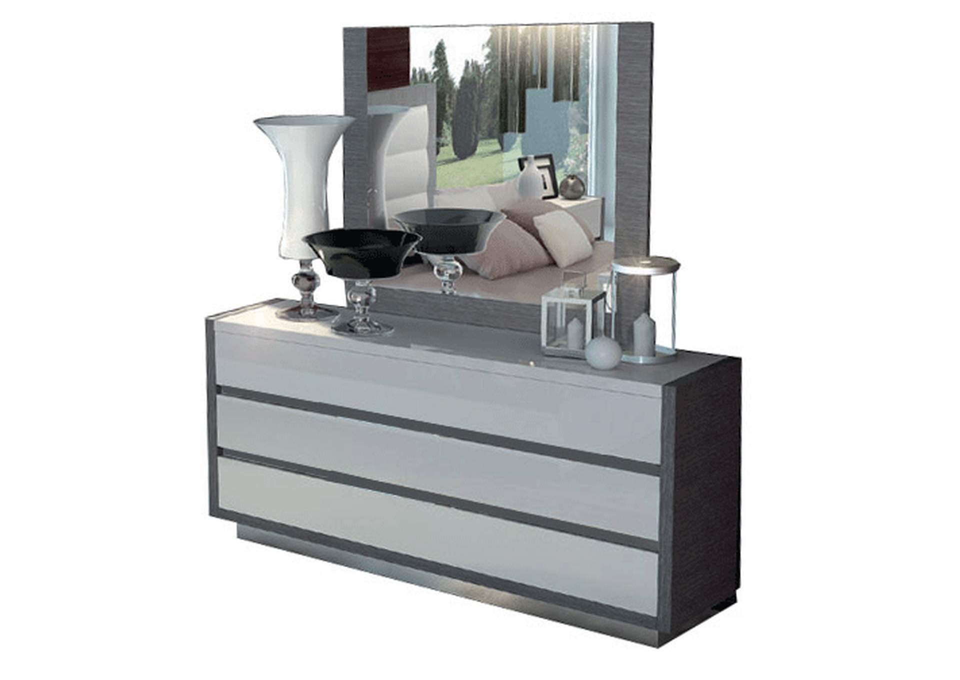 Mangano Dresser And Mirror And Chest,ESF Wholesale Furniture