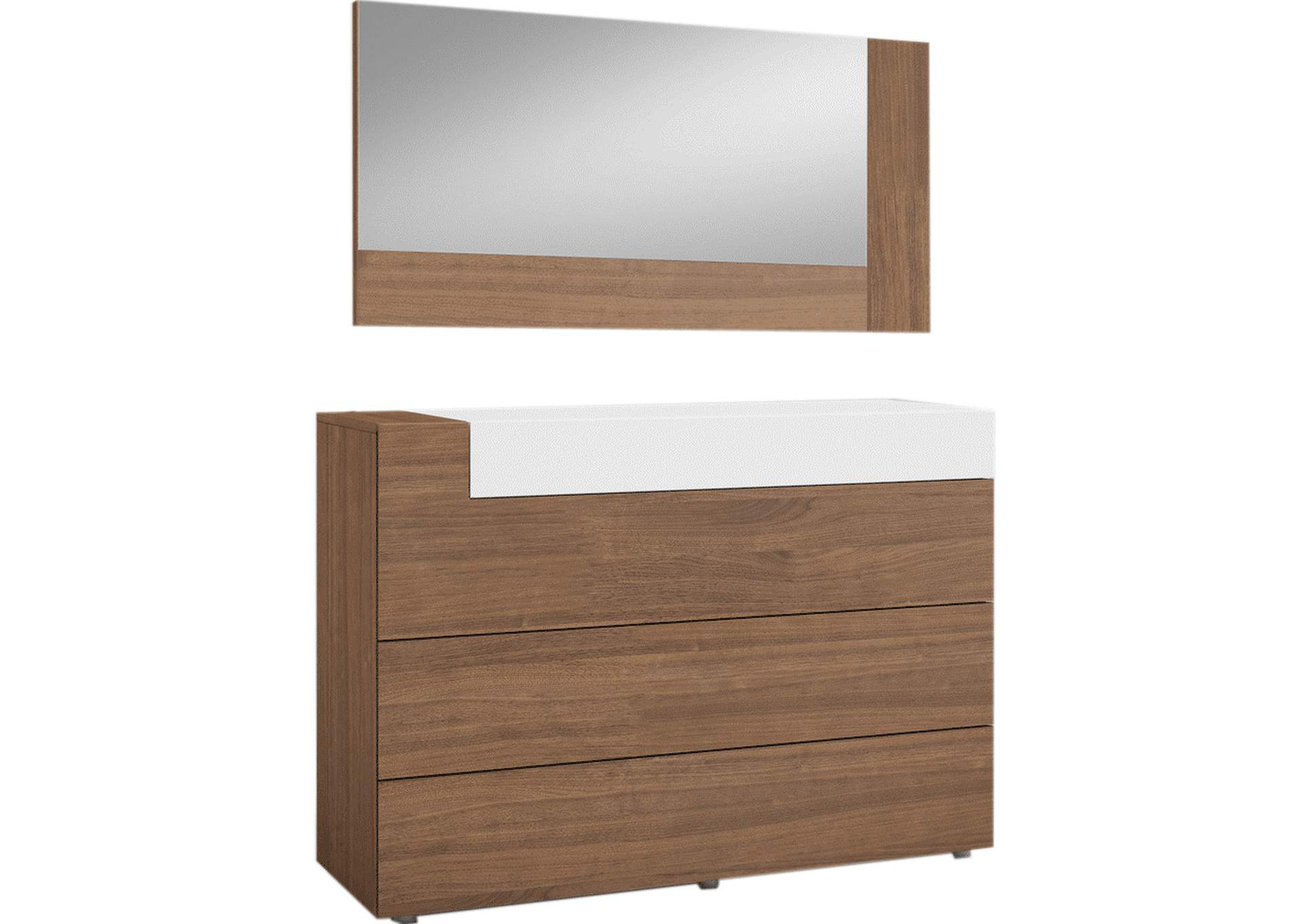 Mar Dresser And Mirror And Chest,ESF Wholesale Furniture
