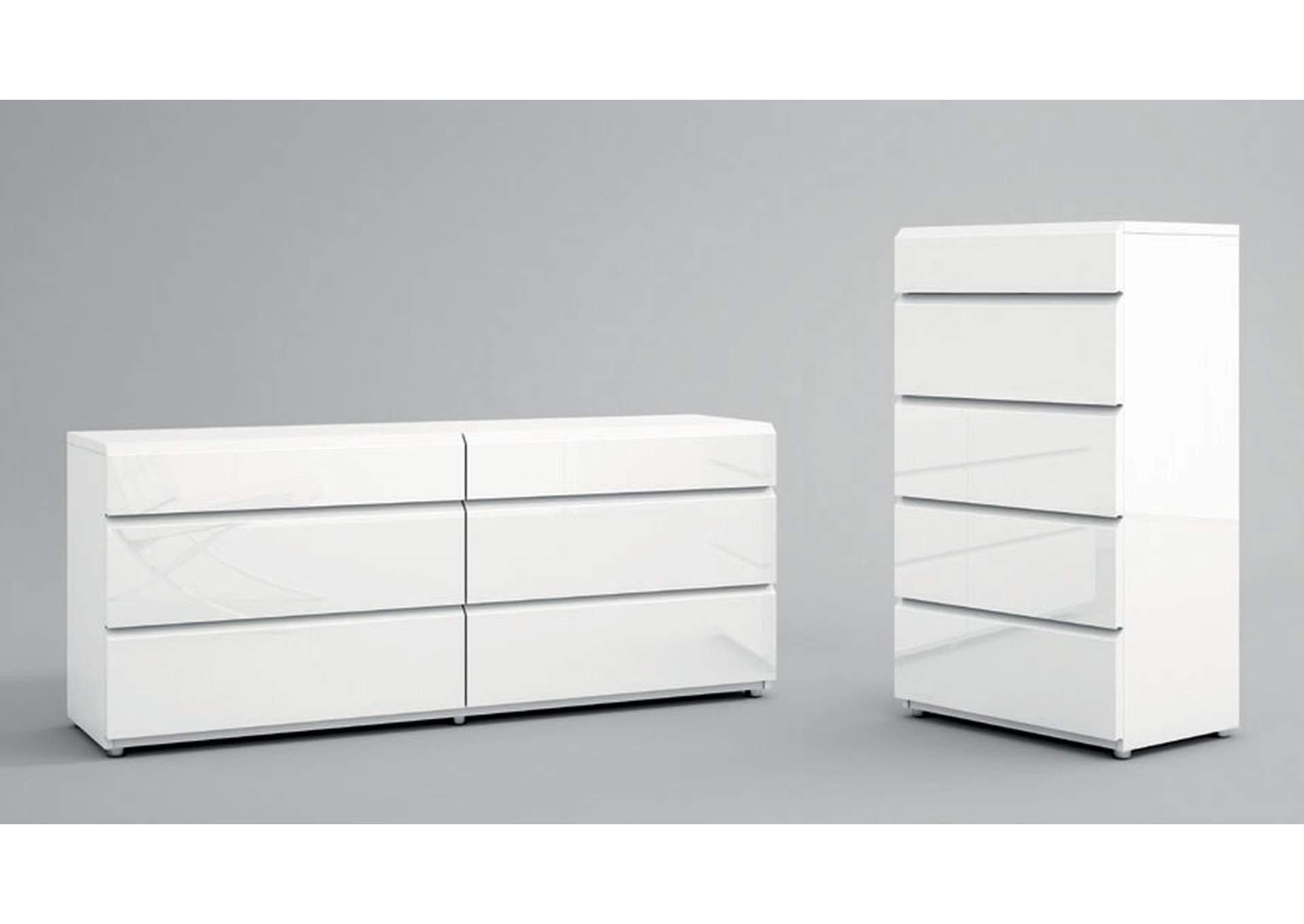 White Sara Dresser 150,ESF Wholesale Furniture