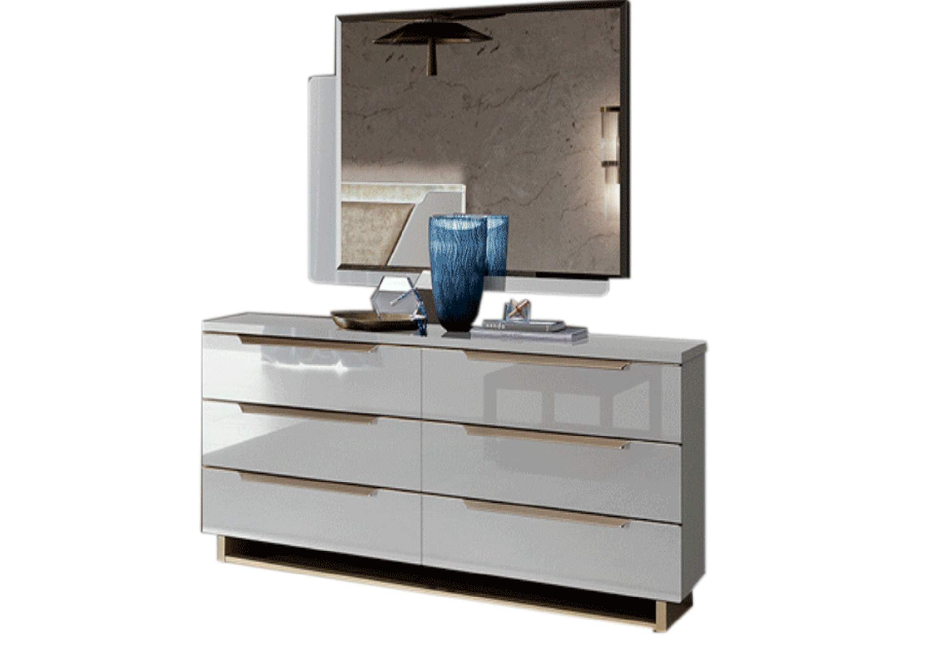 Smart Double Dresser White with Mirror SET,ESF Wholesale Furniture