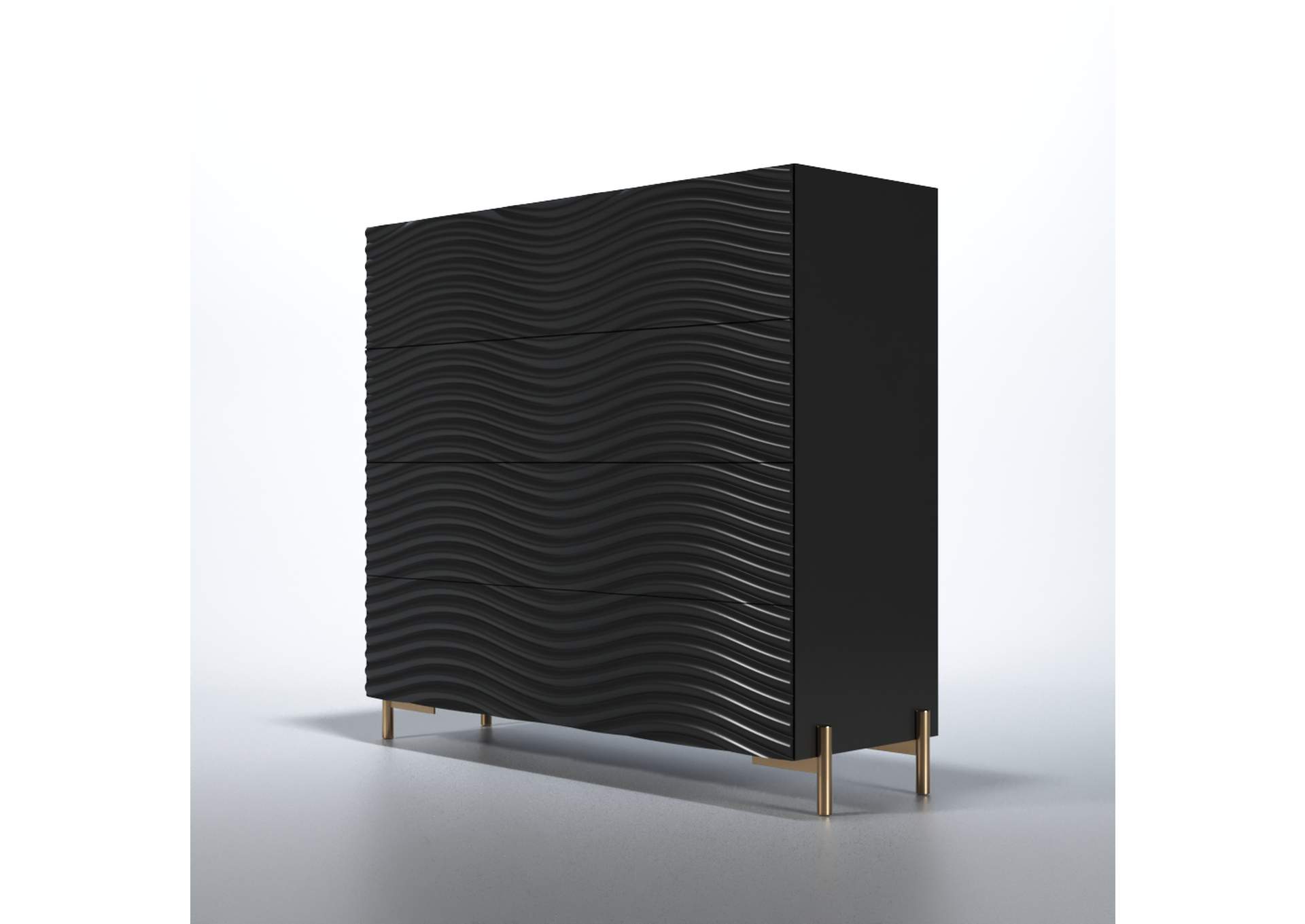 Wave Dresser And Mirror Dark Grey SET,ESF Wholesale Furniture