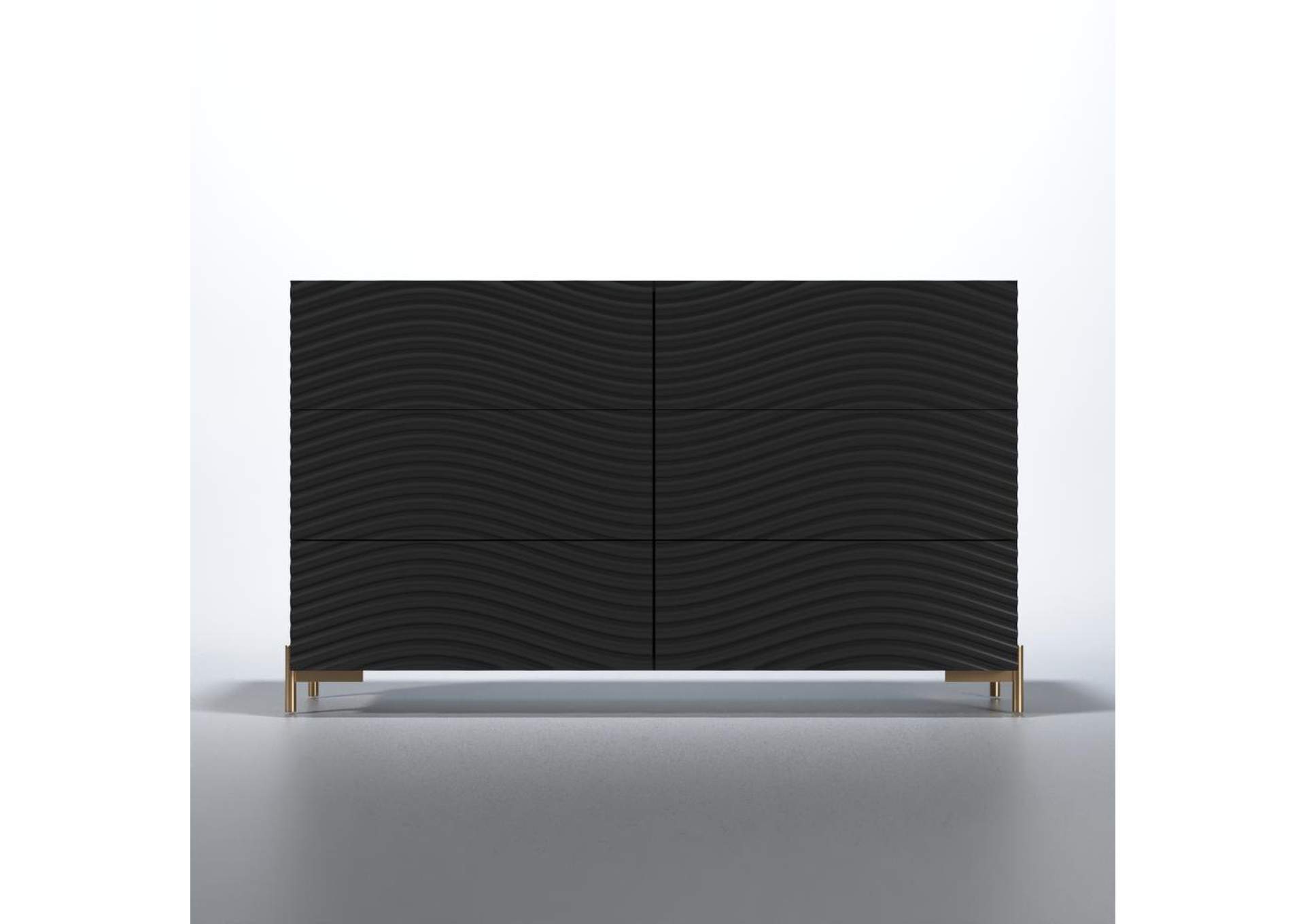 Wave Dresser And Mirror Dark Grey SET,ESF Wholesale Furniture