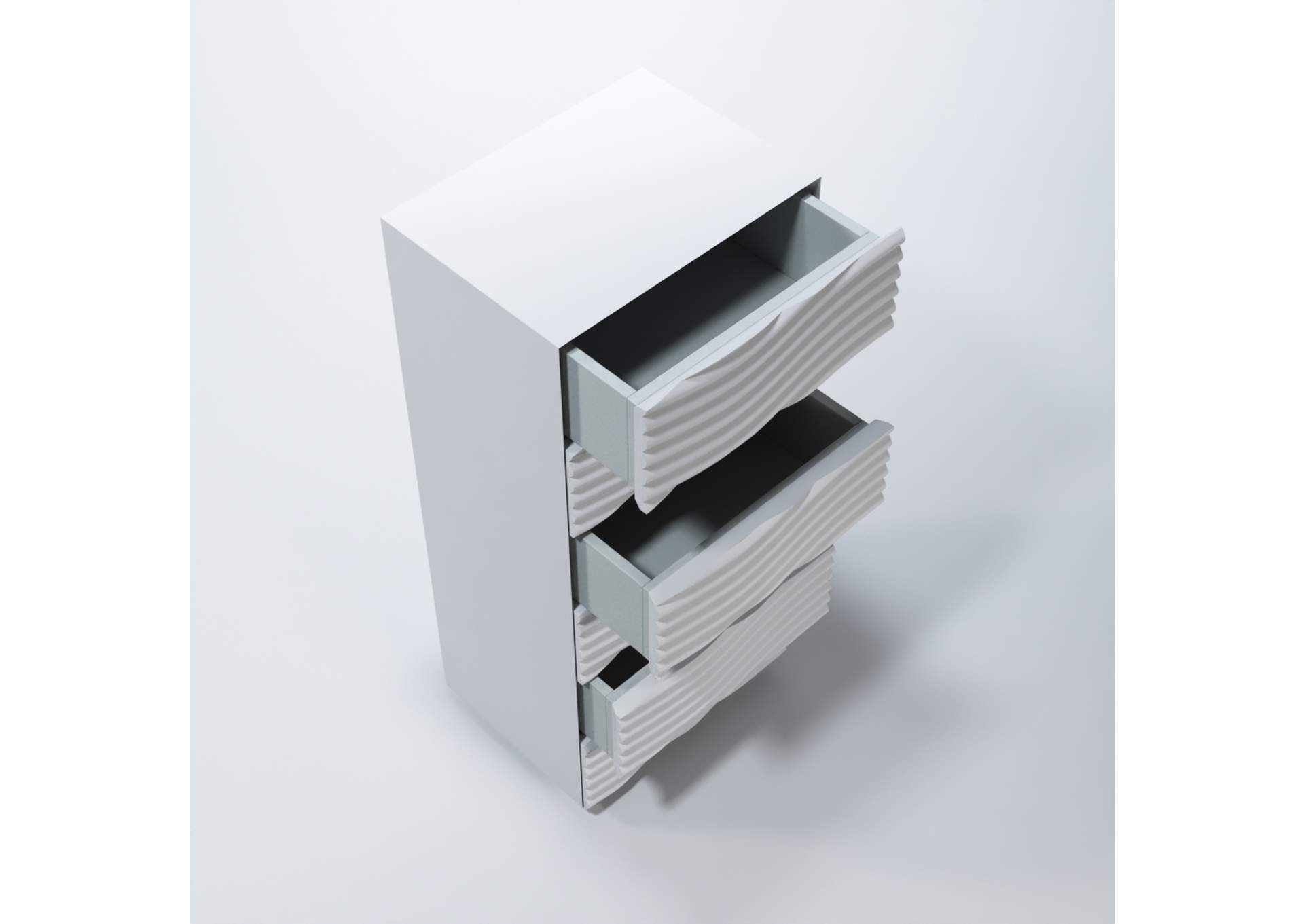 Wave White Chest SET,ESF Wholesale Furniture