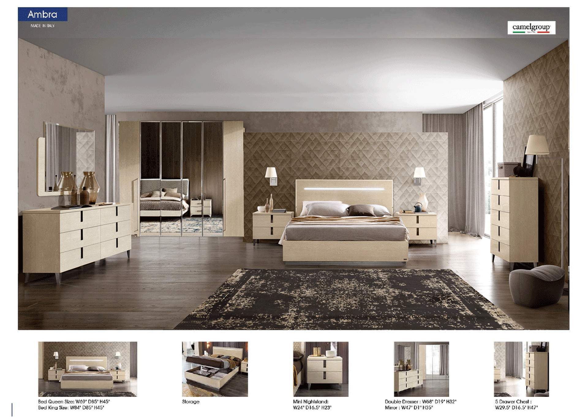 Ambra Bedroom SET,ESF Wholesale Furniture