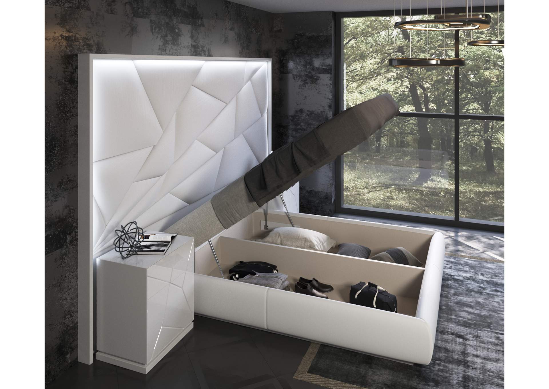 Majesty Bed King W - Light,ESF Wholesale Furniture