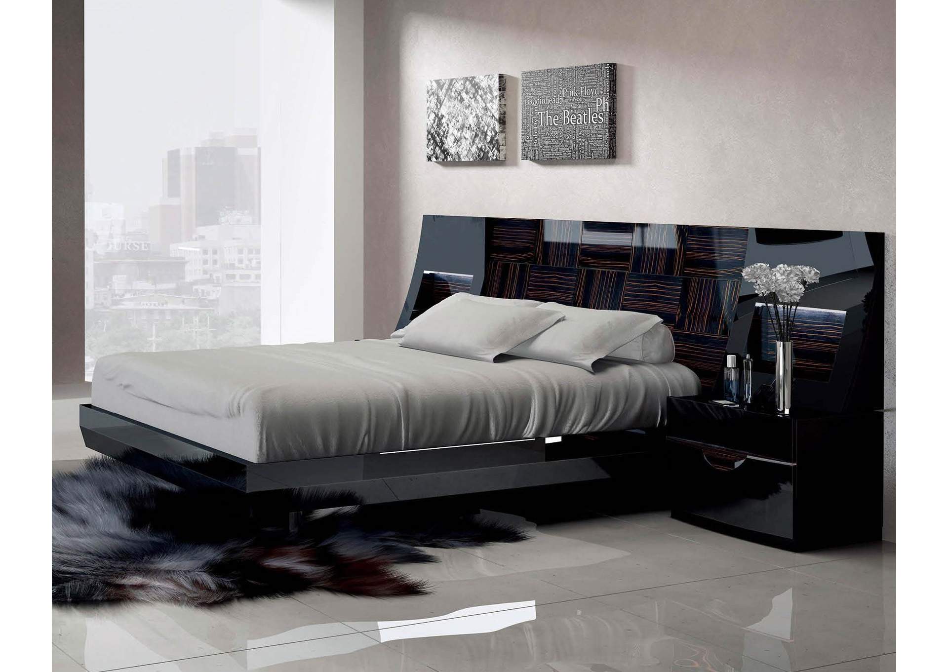 Black Marbella Queen Bed,ESF Wholesale Furniture