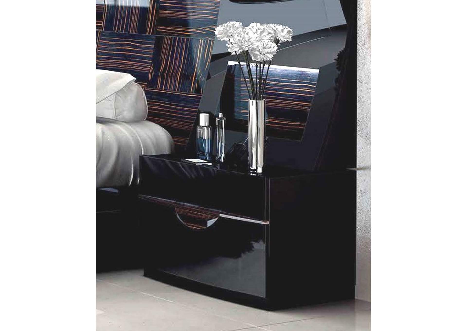 Black Marbella Nightstand,ESF Wholesale Furniture