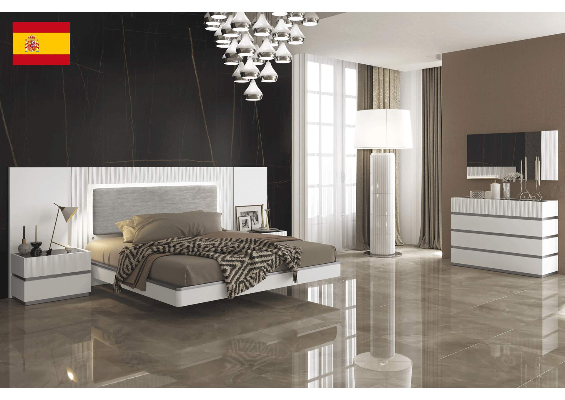 Marina White Bedroom SET,ESF Wholesale Furniture
