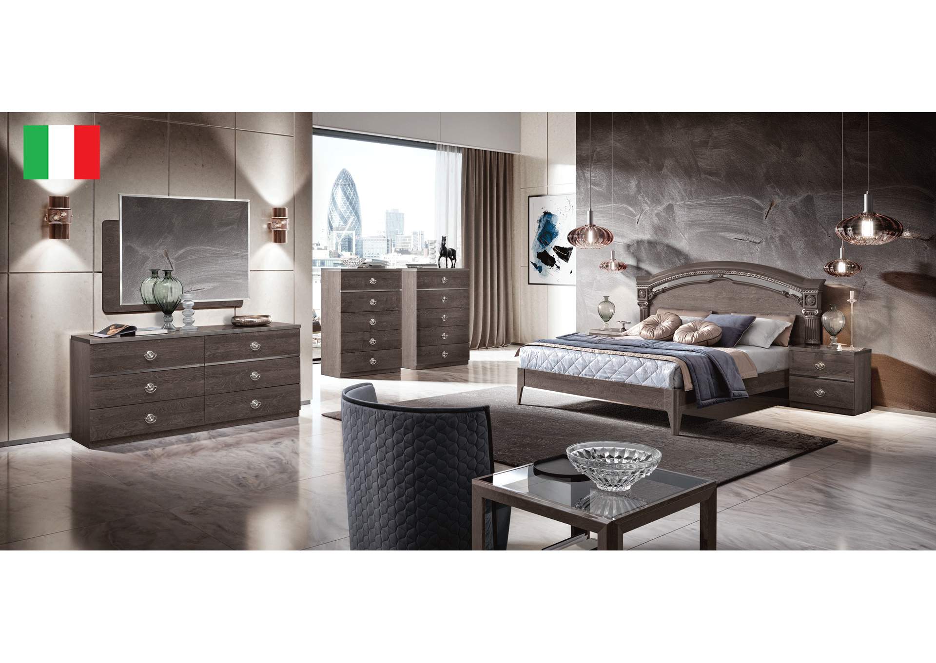 Nabucco Night Bedroom Silver Birch By Camel Group Italy SET,ESF Wholesale Furniture