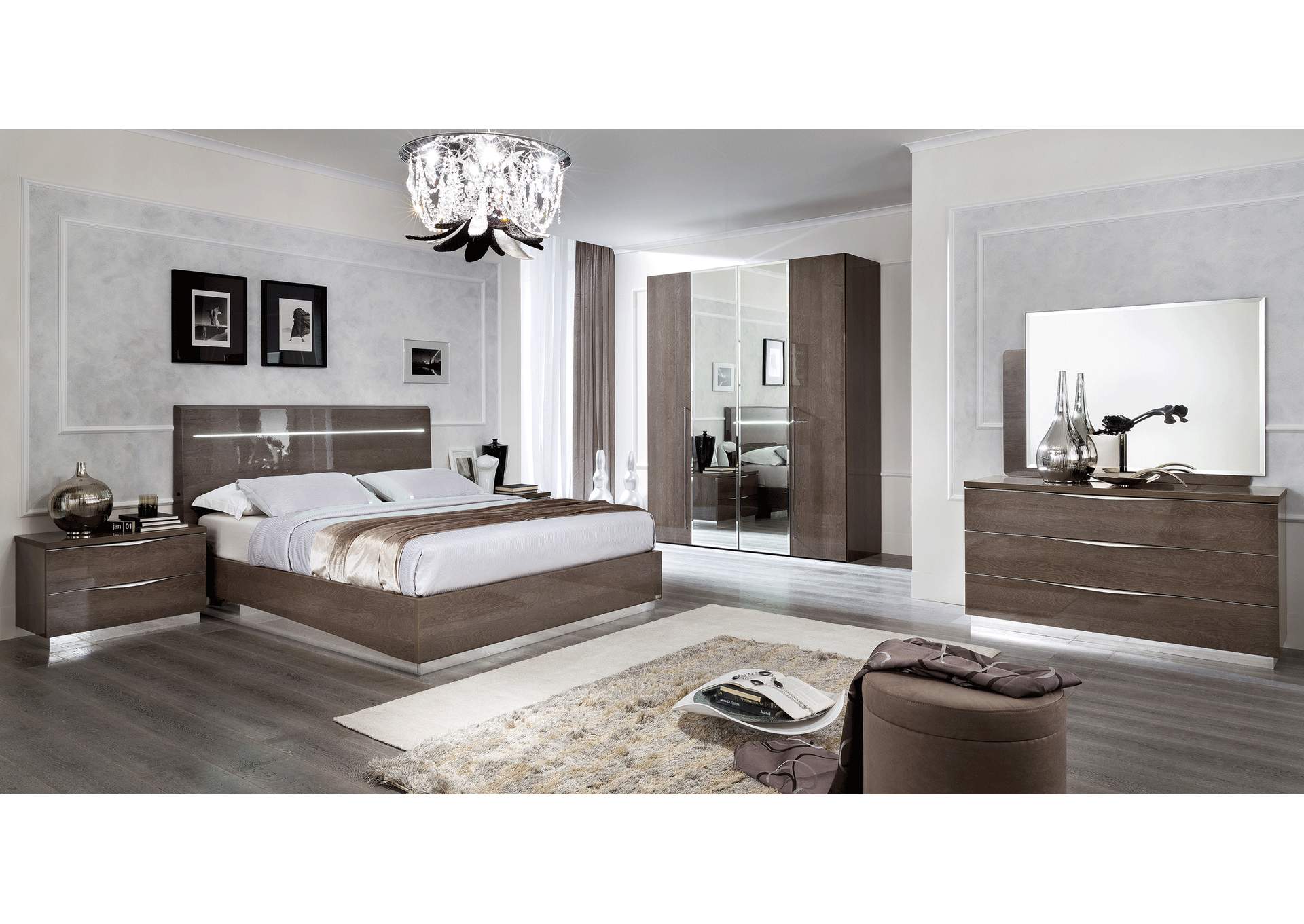 Platinum Legno Bedroom Silver Birch SET,ESF Wholesale Furniture