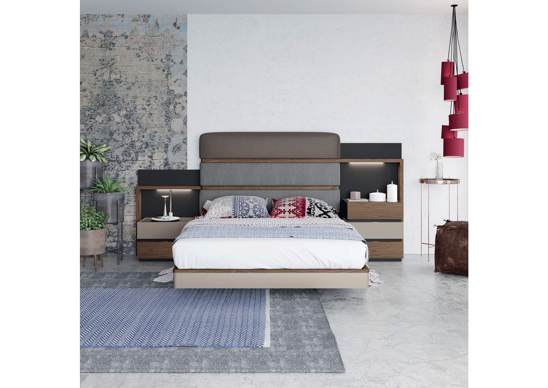 Leo Bed Queen,ESF Wholesale Furniture