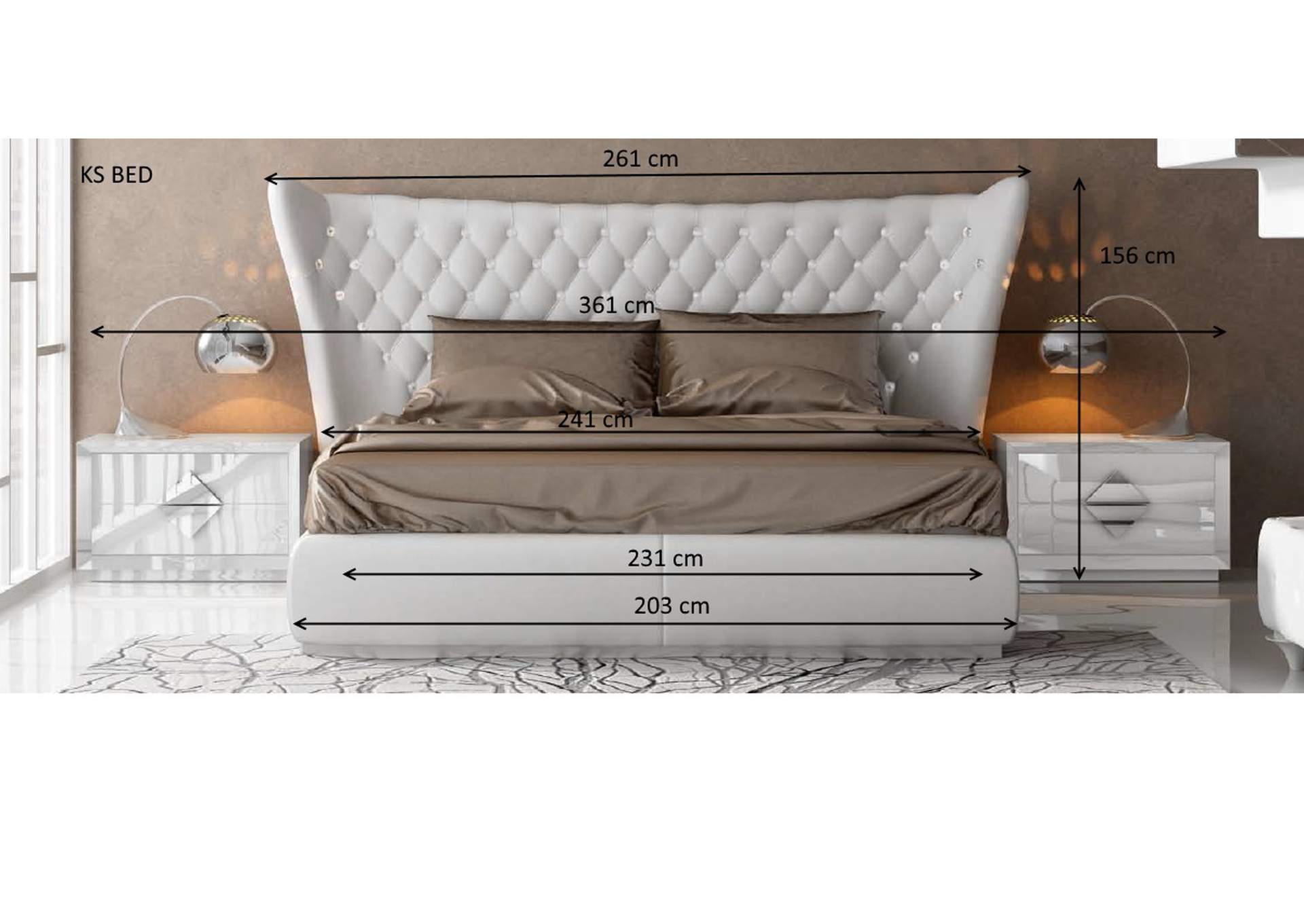 Miami Bed SET,ESF Wholesale Furniture