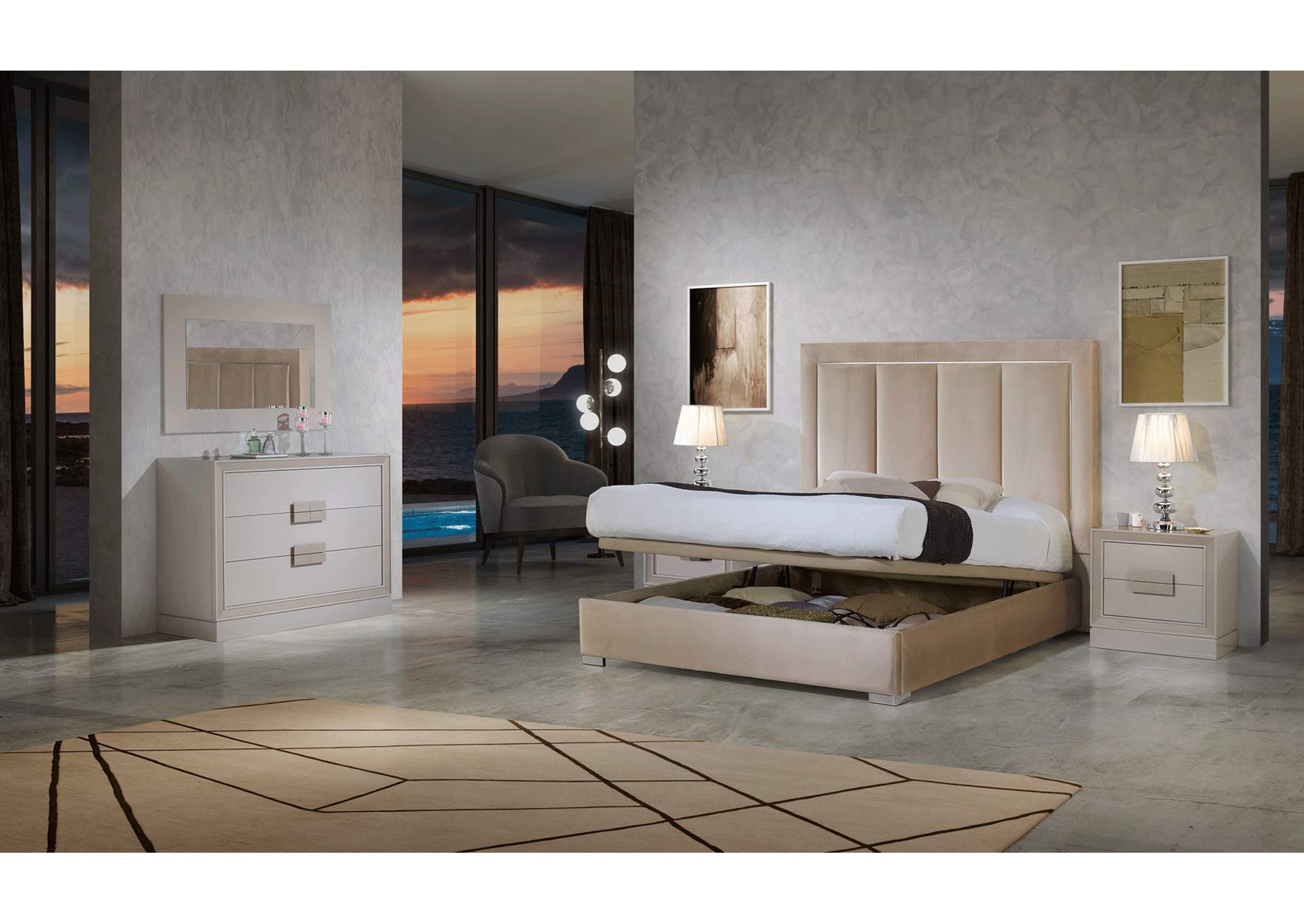 Monica Bed with Storage SET,ESF Wholesale Furniture
