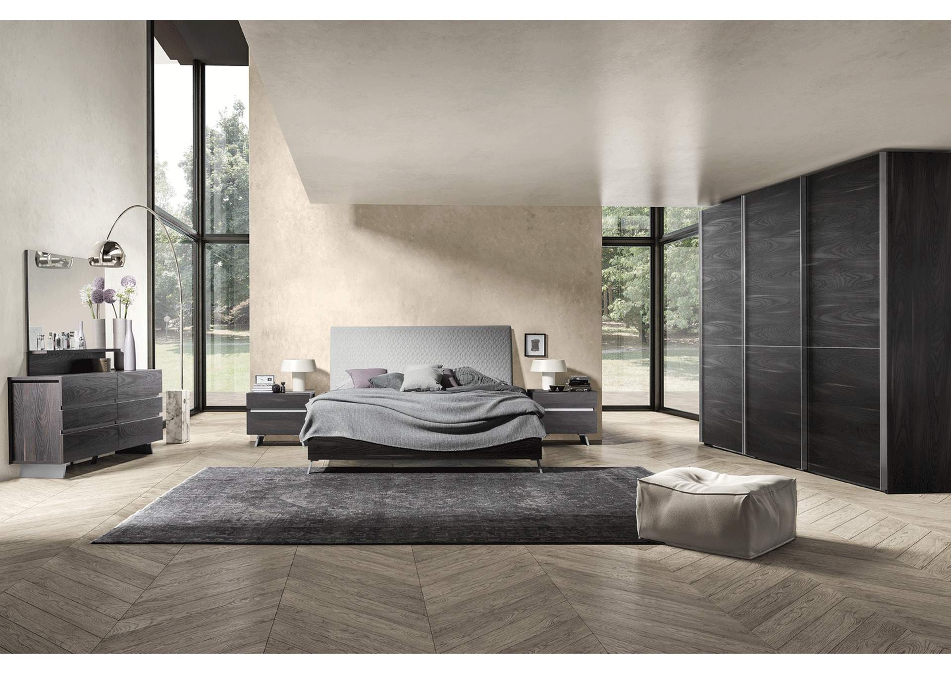 Grey/Silver New Star Bed Queen Frame Not Included,ESF Wholesale Furniture