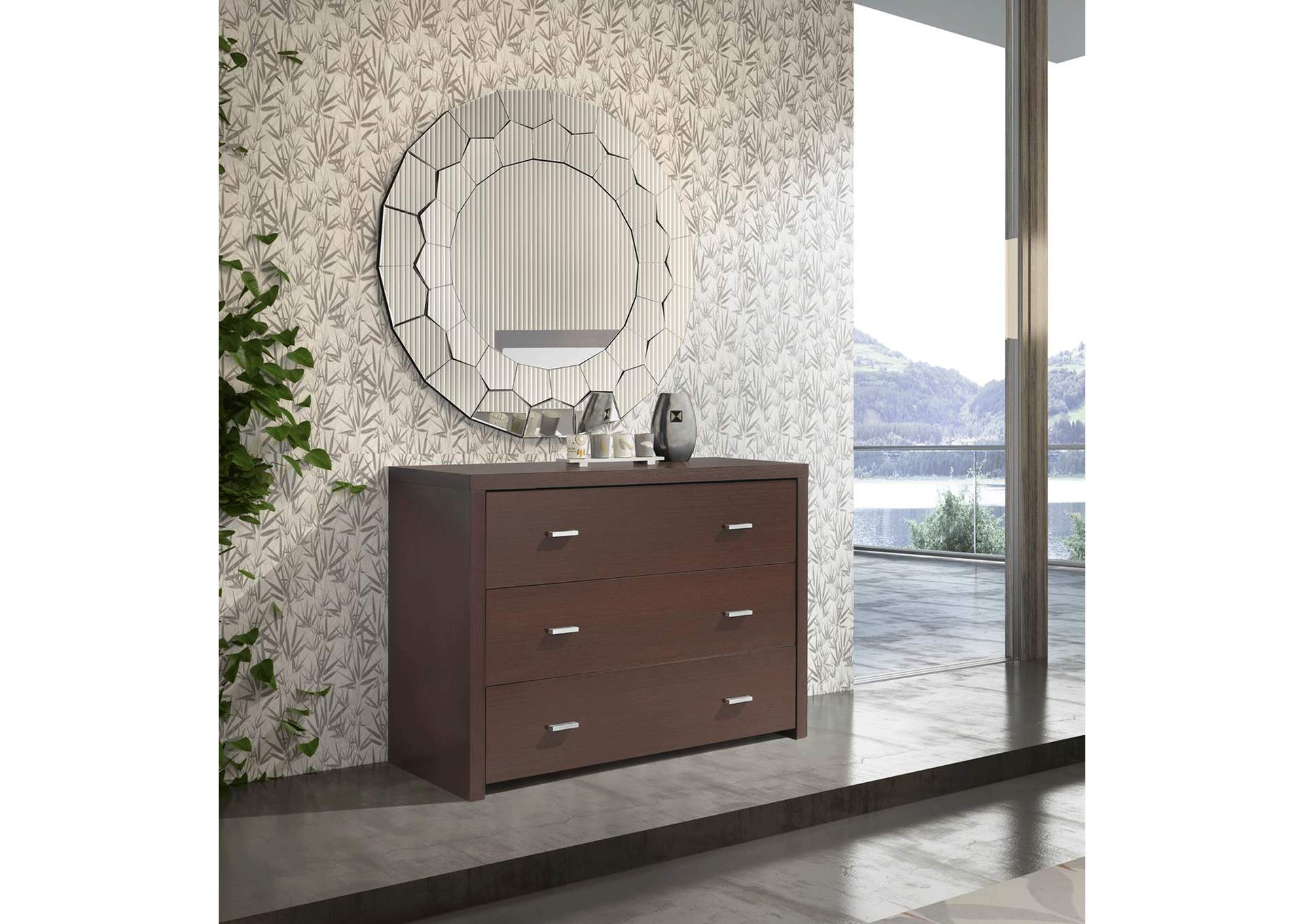 White, Brown/Wenge/Walnut Luxury Double Dresser,ESF Wholesale Furniture