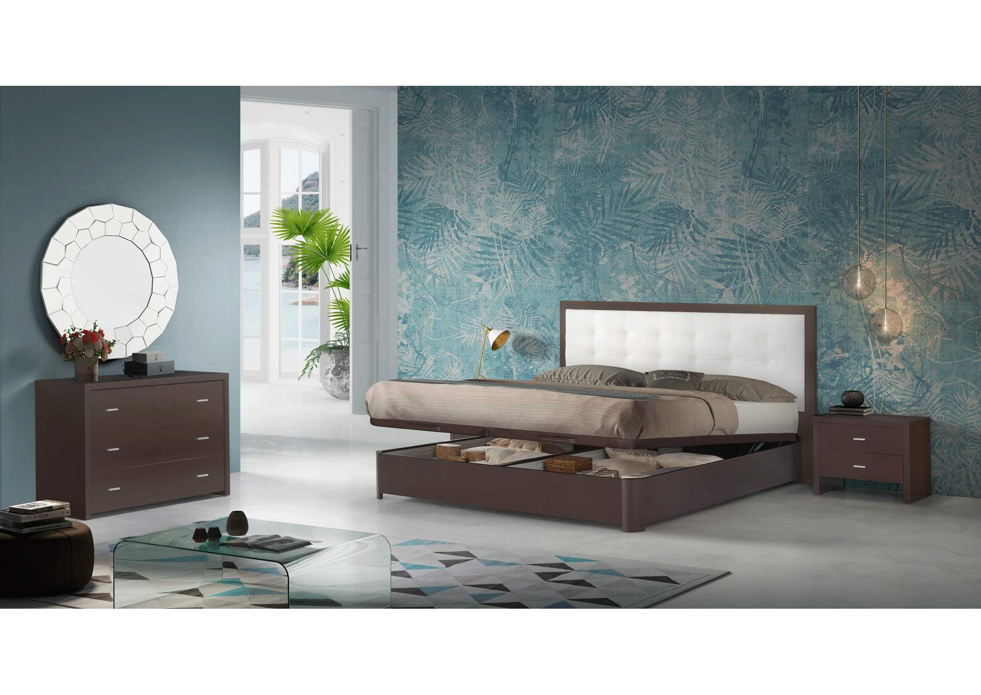 White, Brown/Wenge/Walnut Luxury Double Dresser,ESF Wholesale Furniture