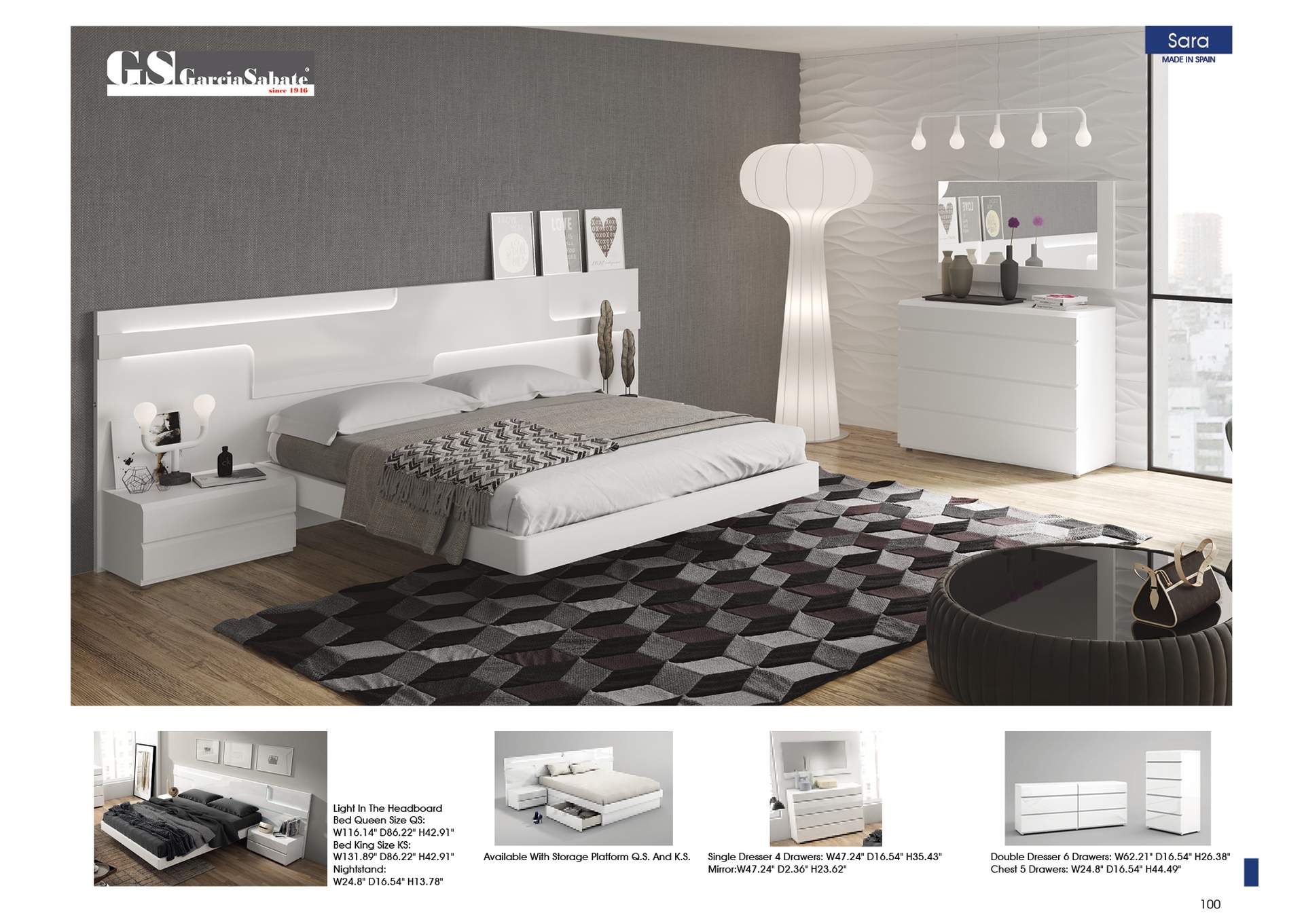 Sara Nightstand,ESF Wholesale Furniture