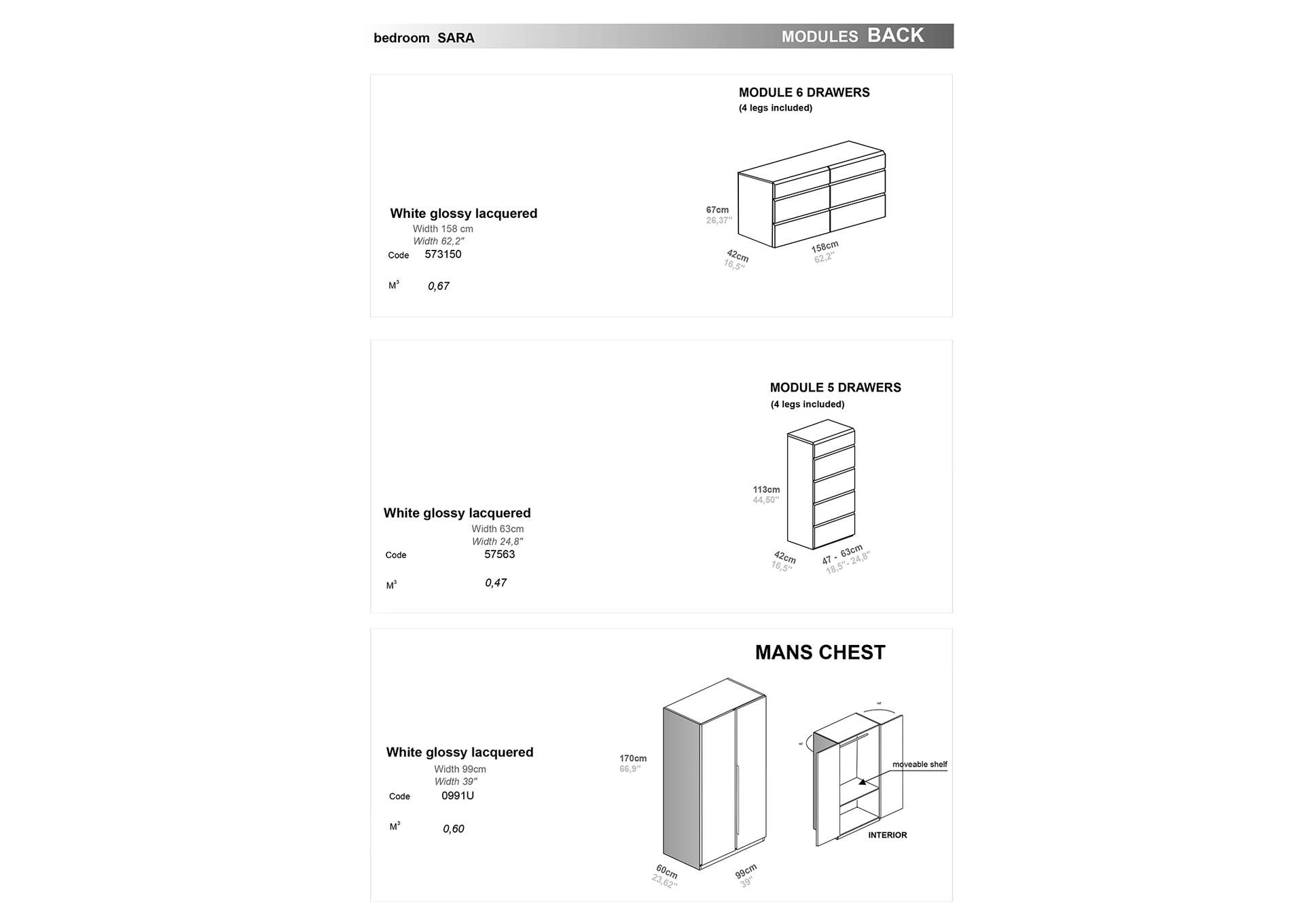 Sara Chest,ESF Wholesale Furniture