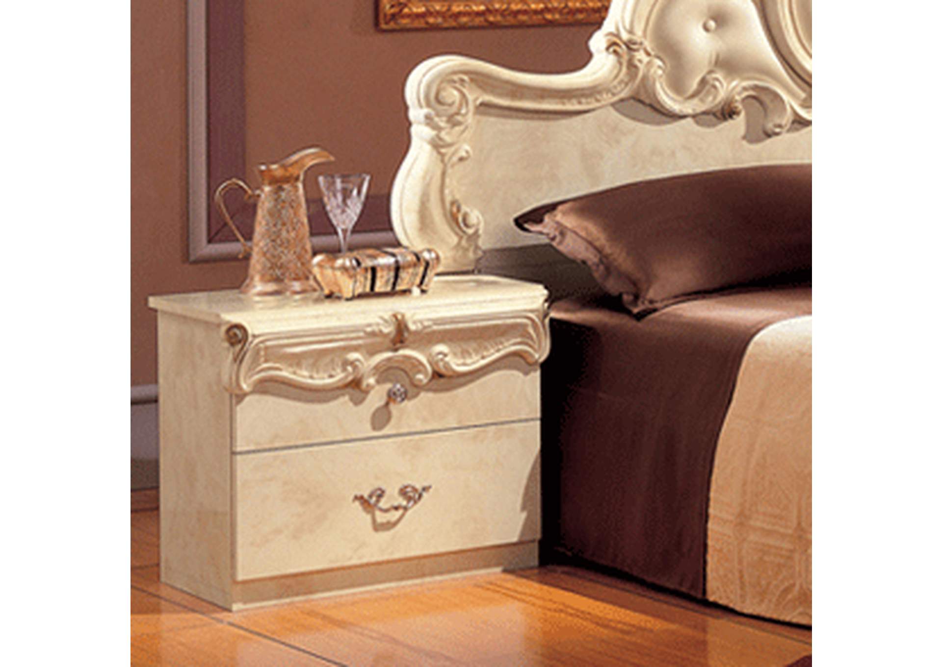 Barocco Ivory Nightstand SET,ESF Wholesale Furniture