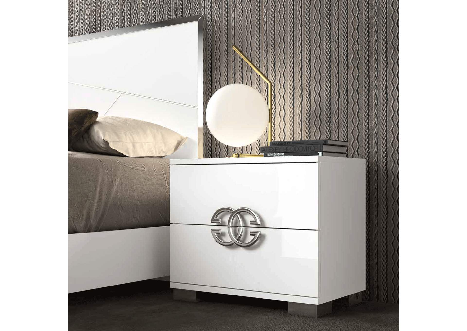 Dafne Nightstand White SET,ESF Wholesale Furniture