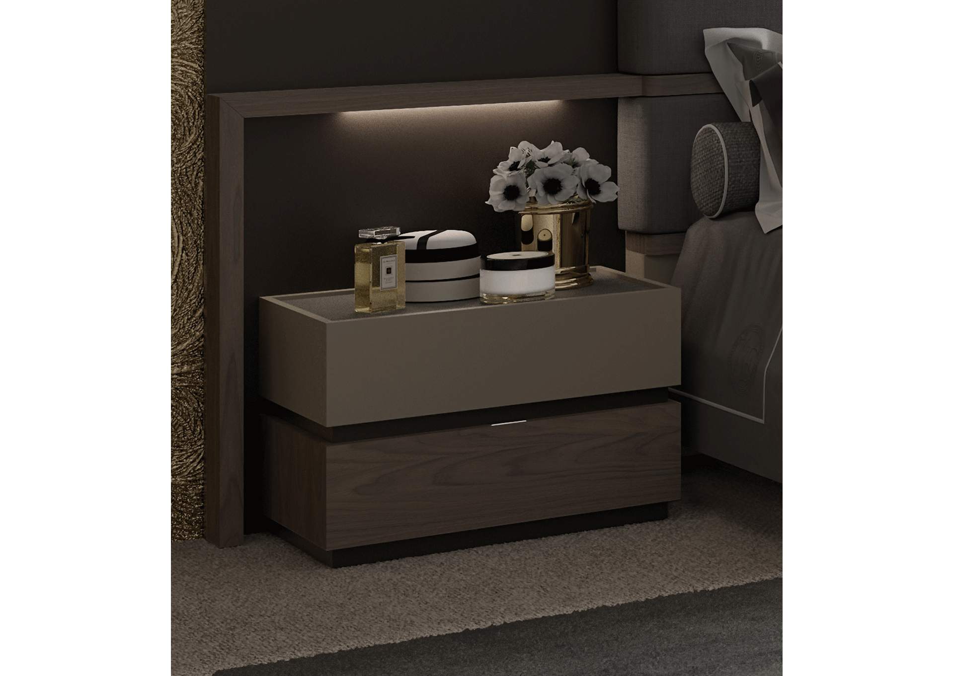 Leo Nightstand 3 Drawers,ESF Wholesale Furniture