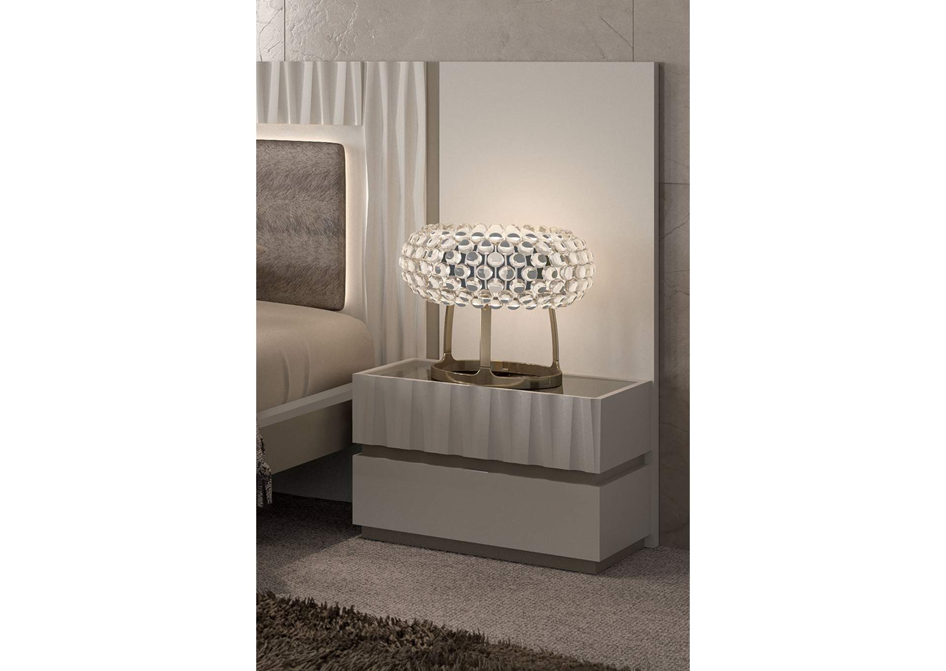 Marina Nightstand Taupe SET,ESF Wholesale Furniture