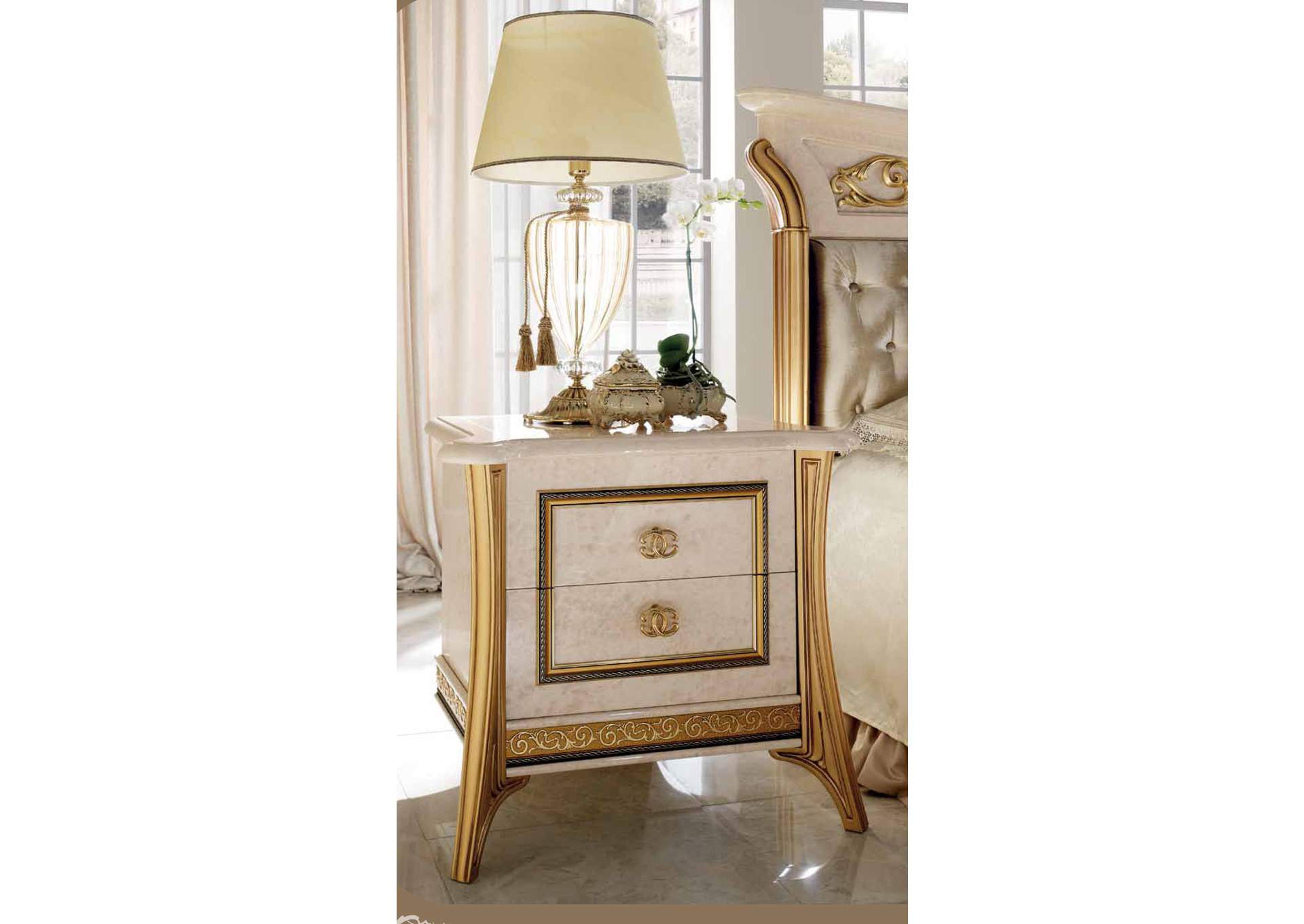 Yellow/Gold, Light Beige Liberty Nightstand,ESF Wholesale Furniture
