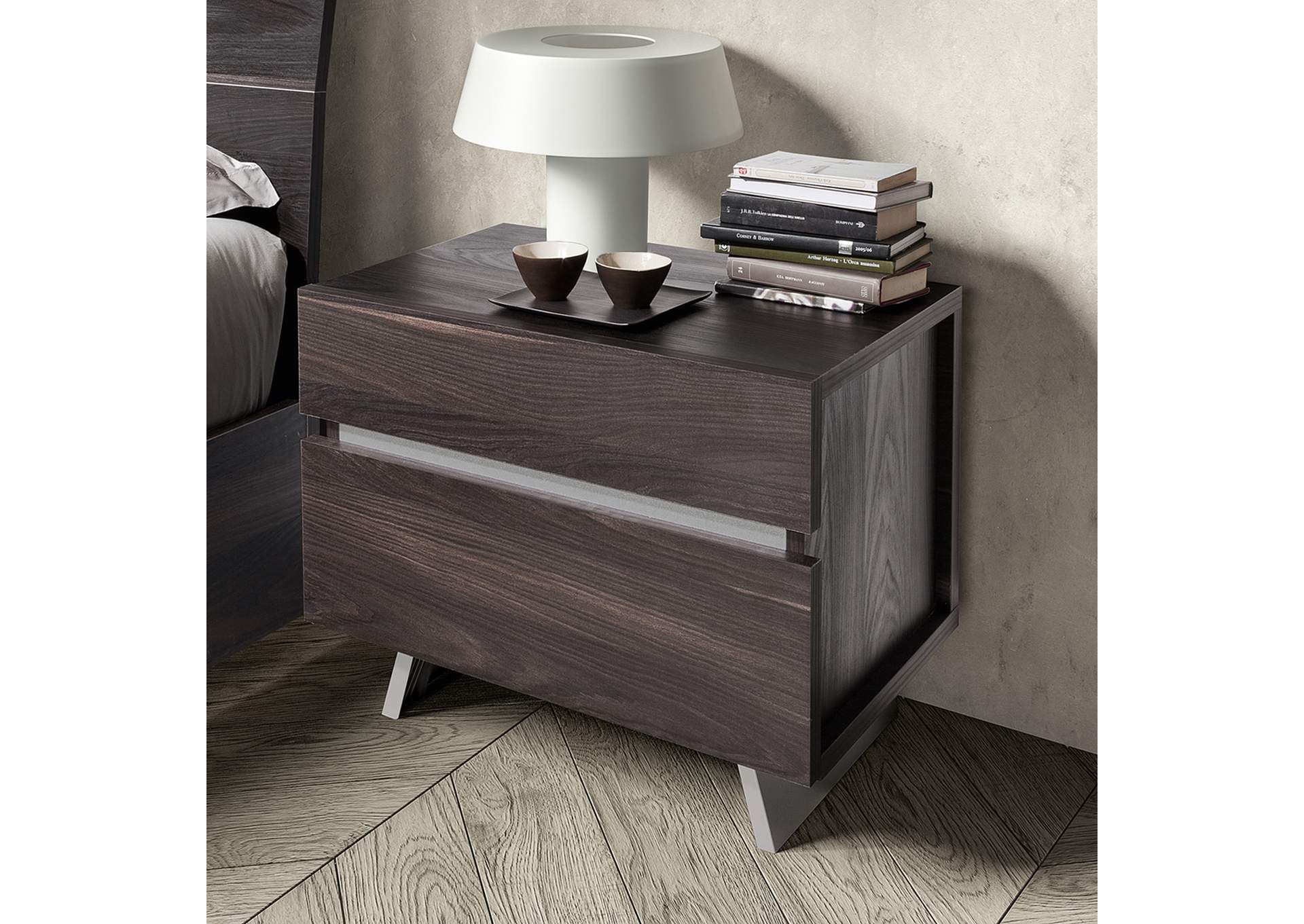 Grey/Silver New Star Nightstand,ESF Wholesale Furniture